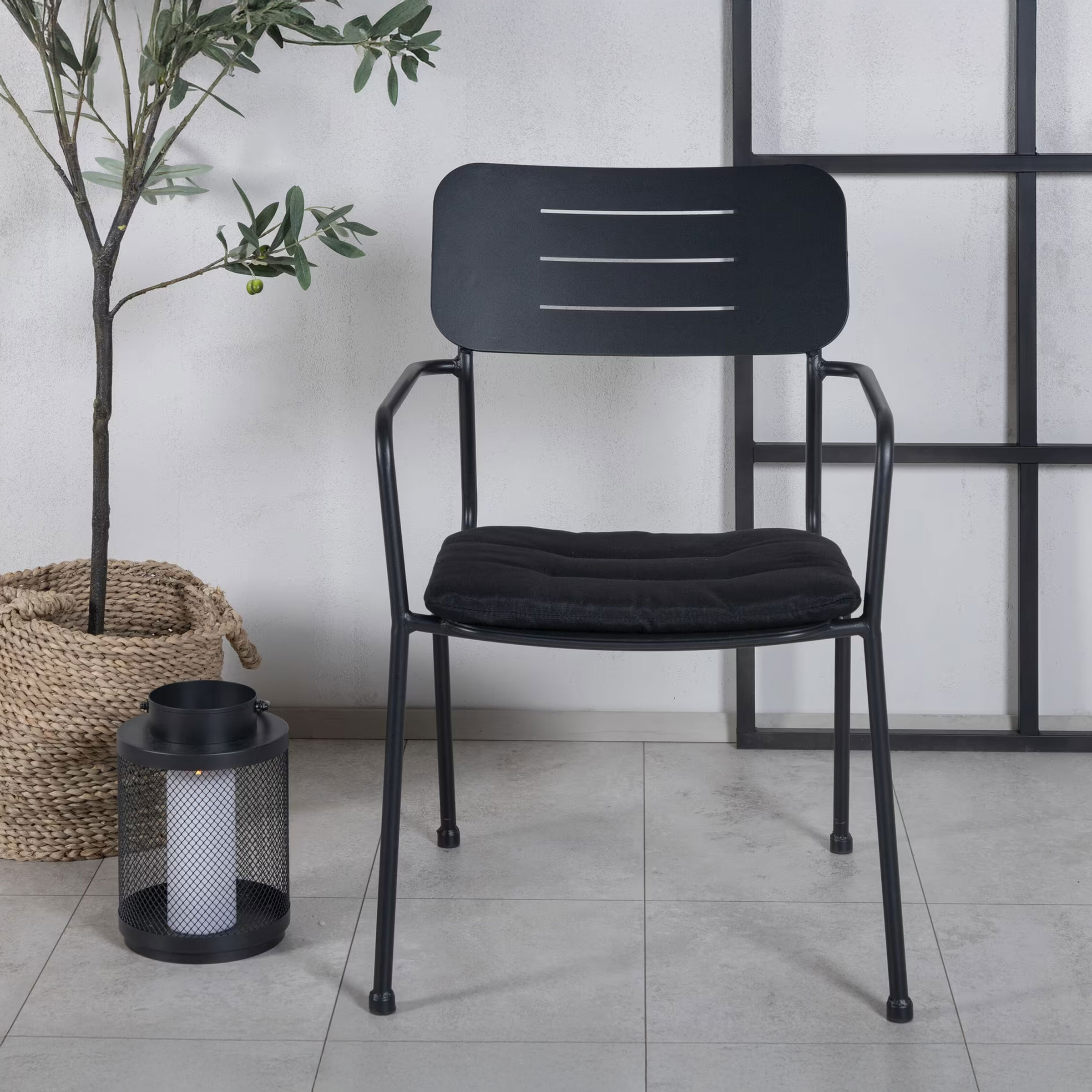Nohr Tuinstoel 'Diona' Met armleuning, kleur Zwart