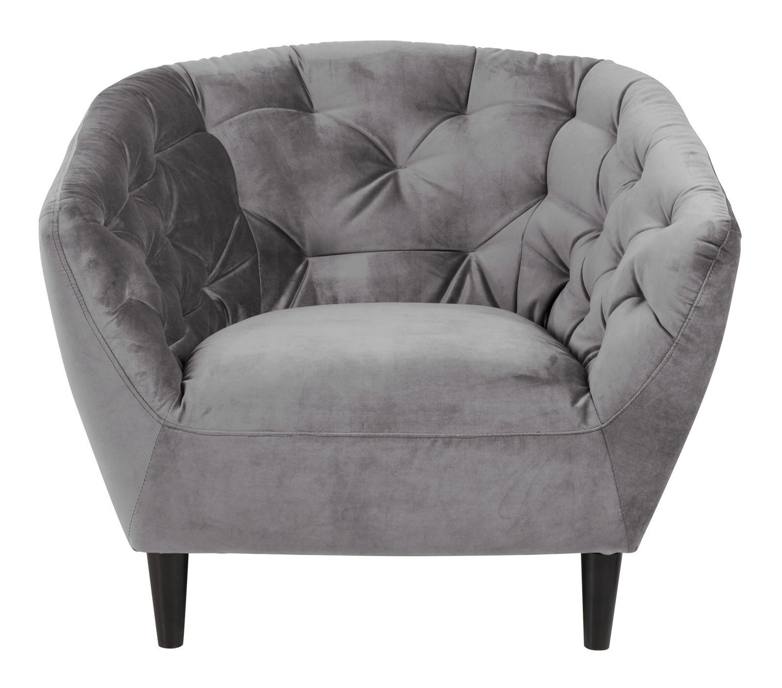 Fauteuil 'Loes' Velvet, kleur donkergrijs