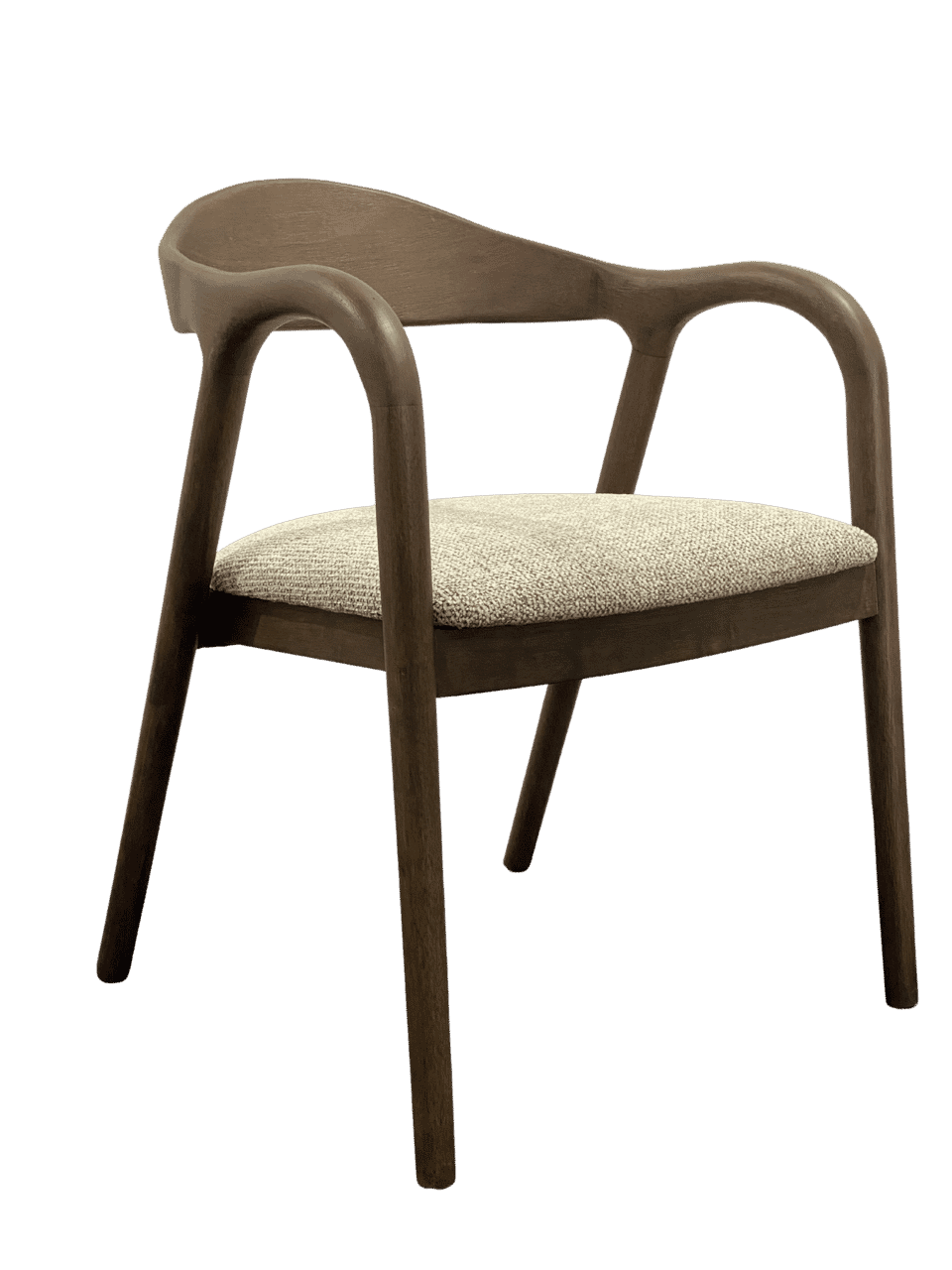 Richmond Eetkamerstoel Mihara Geweven stof en hout - Mocca