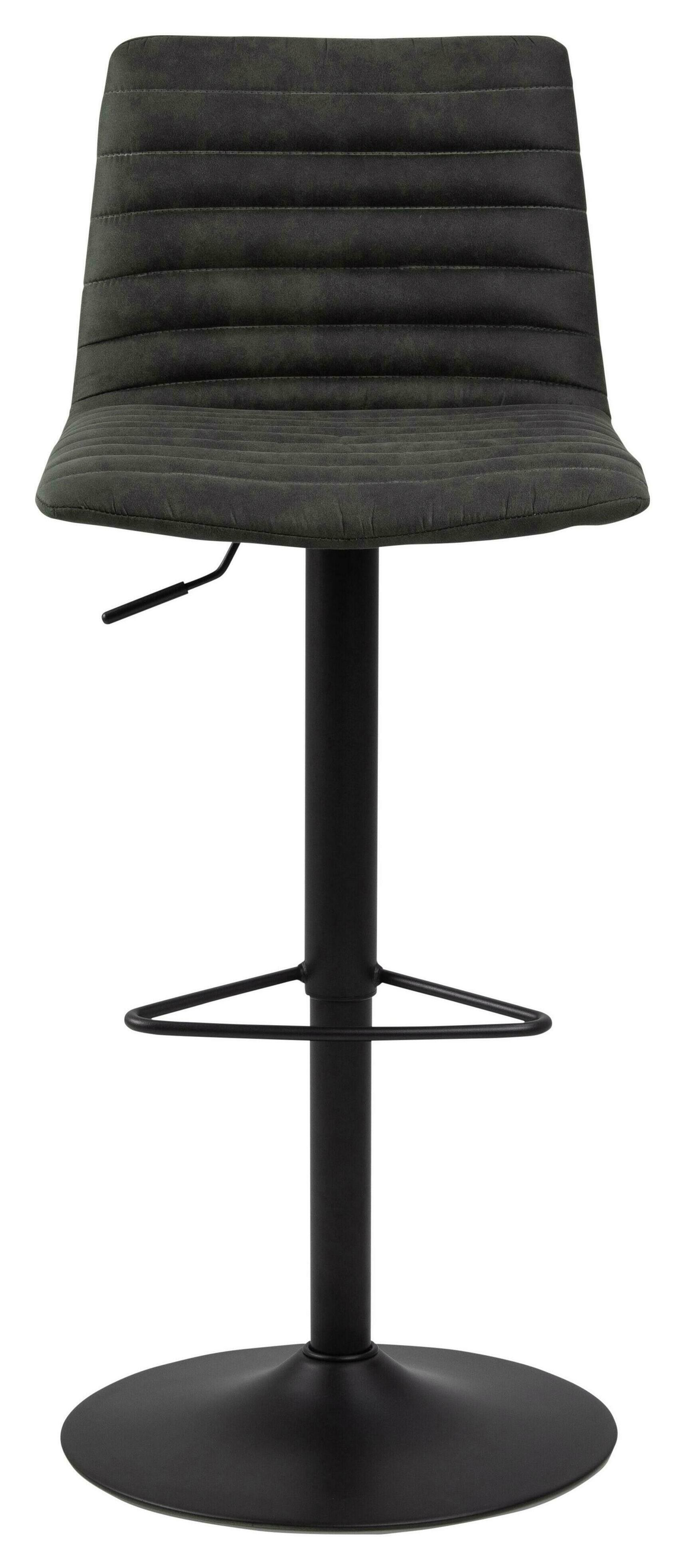 Bendt Draaibare Barkruk 'Yordy' PU, kleur Antraciet (zithoogte 60.5-82cm)