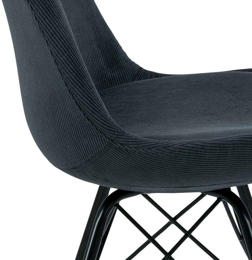 Bendt Eetkamerstoel 'Liva' Rib, kleur Antraciet
