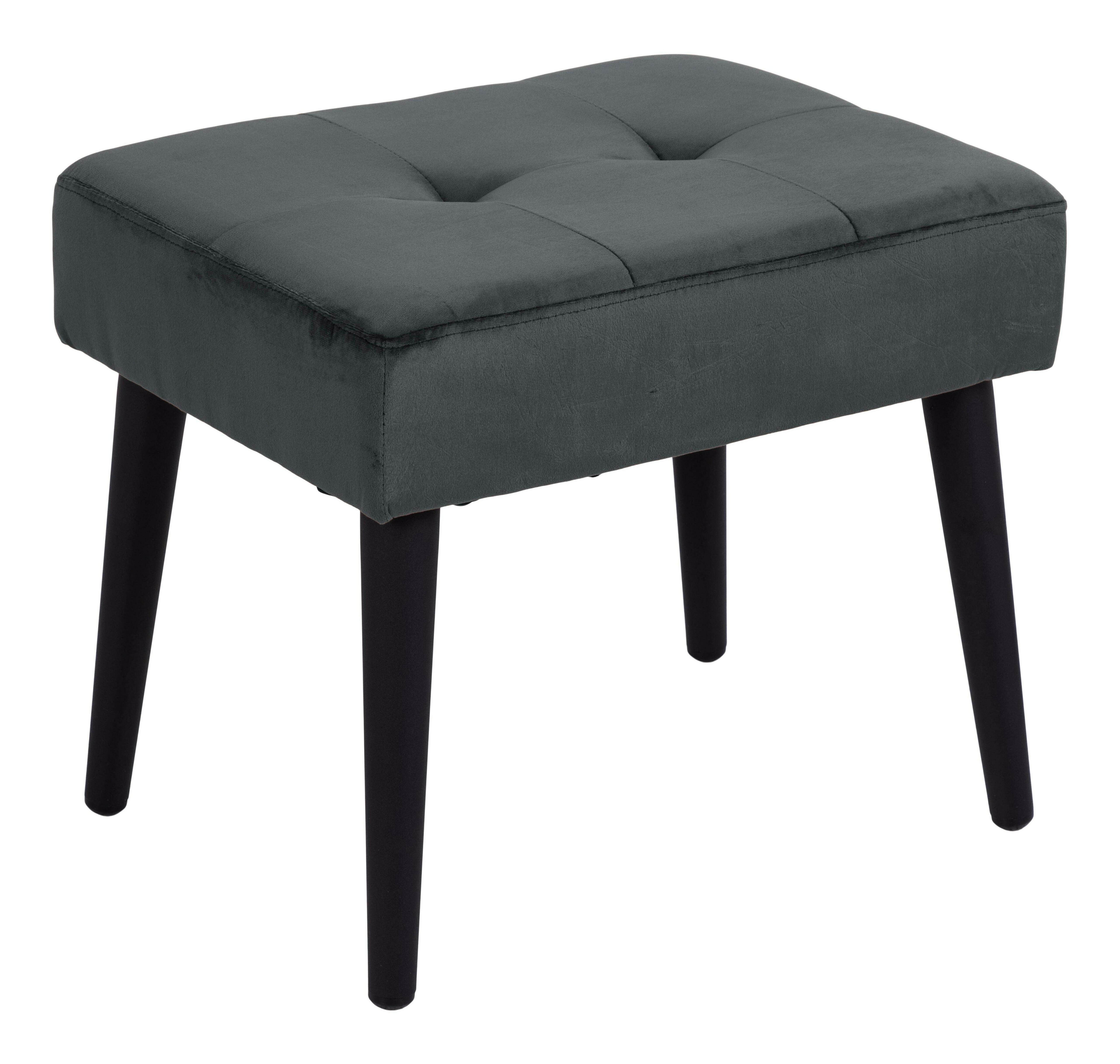 Bendt Kruk 'Kiara' Velvet, kleur Dark Grey Bendt Kruk 'Kiara' Velvet, kleur Dark Grey