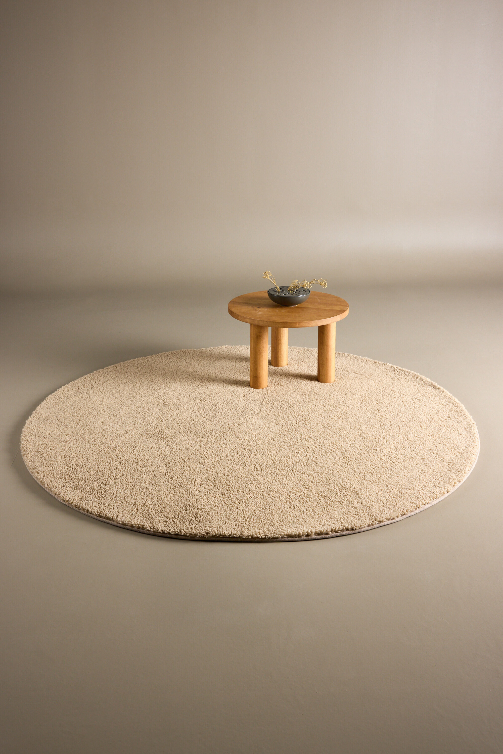 Nohr Rond Vloerkleed 'Lorenda' 200cm, kleur Beige