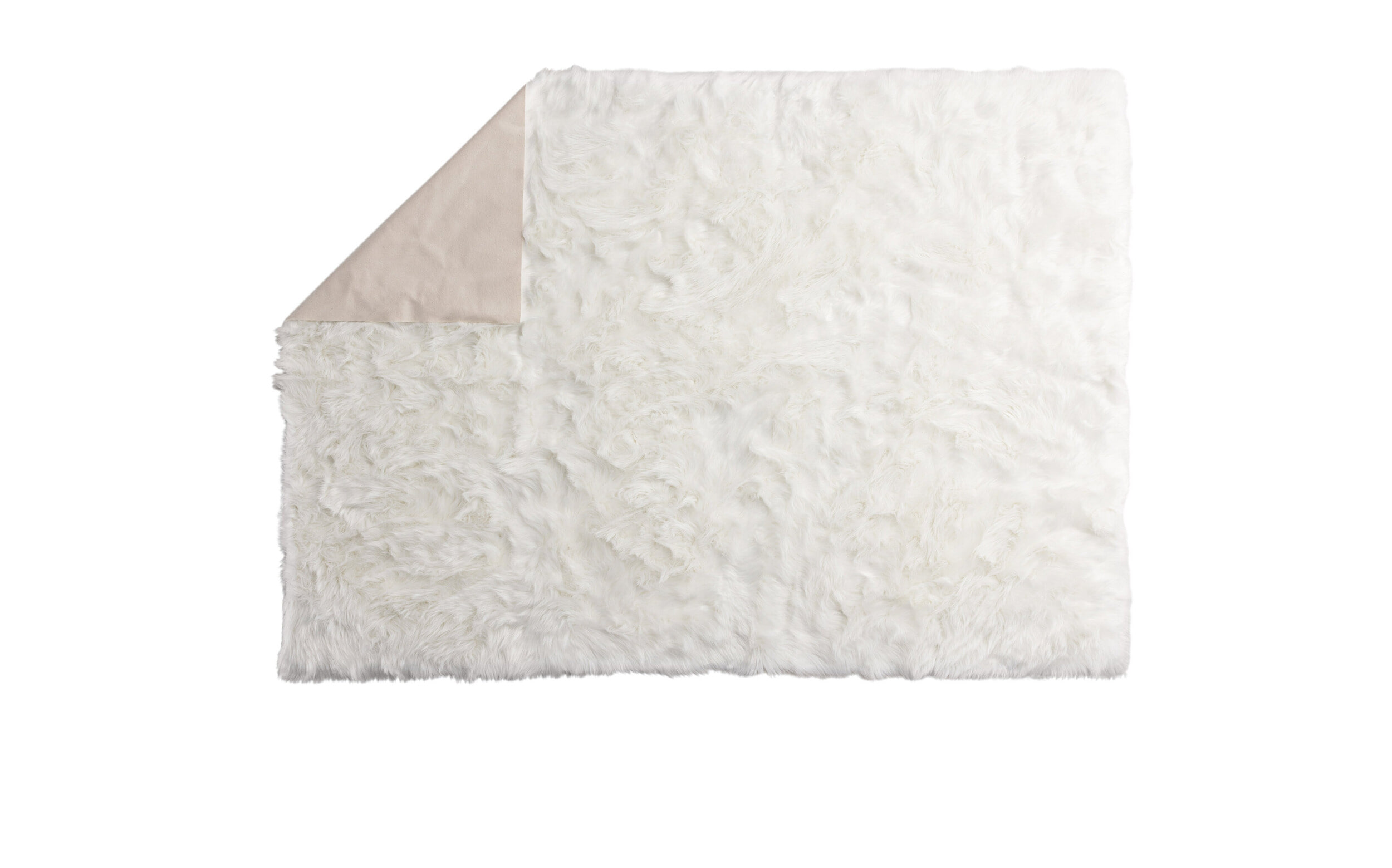 Nohr Vloerkleed 'Alexes' Fake Fur, 160 x 230cm, kleur Wit