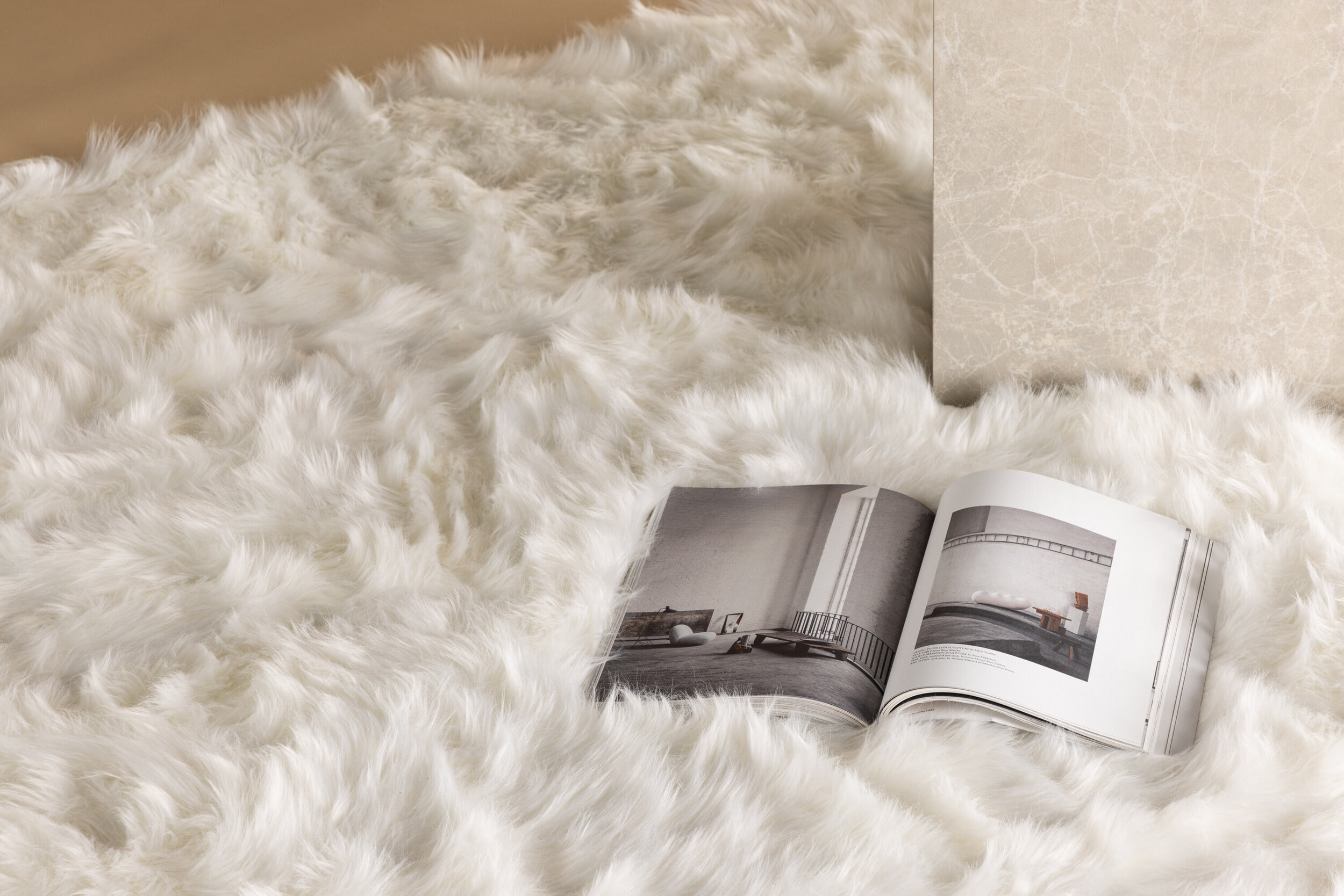 Nohr Vloerkleed 'Alexes' Fake Fur, 160 x 230cm, kleur Wit