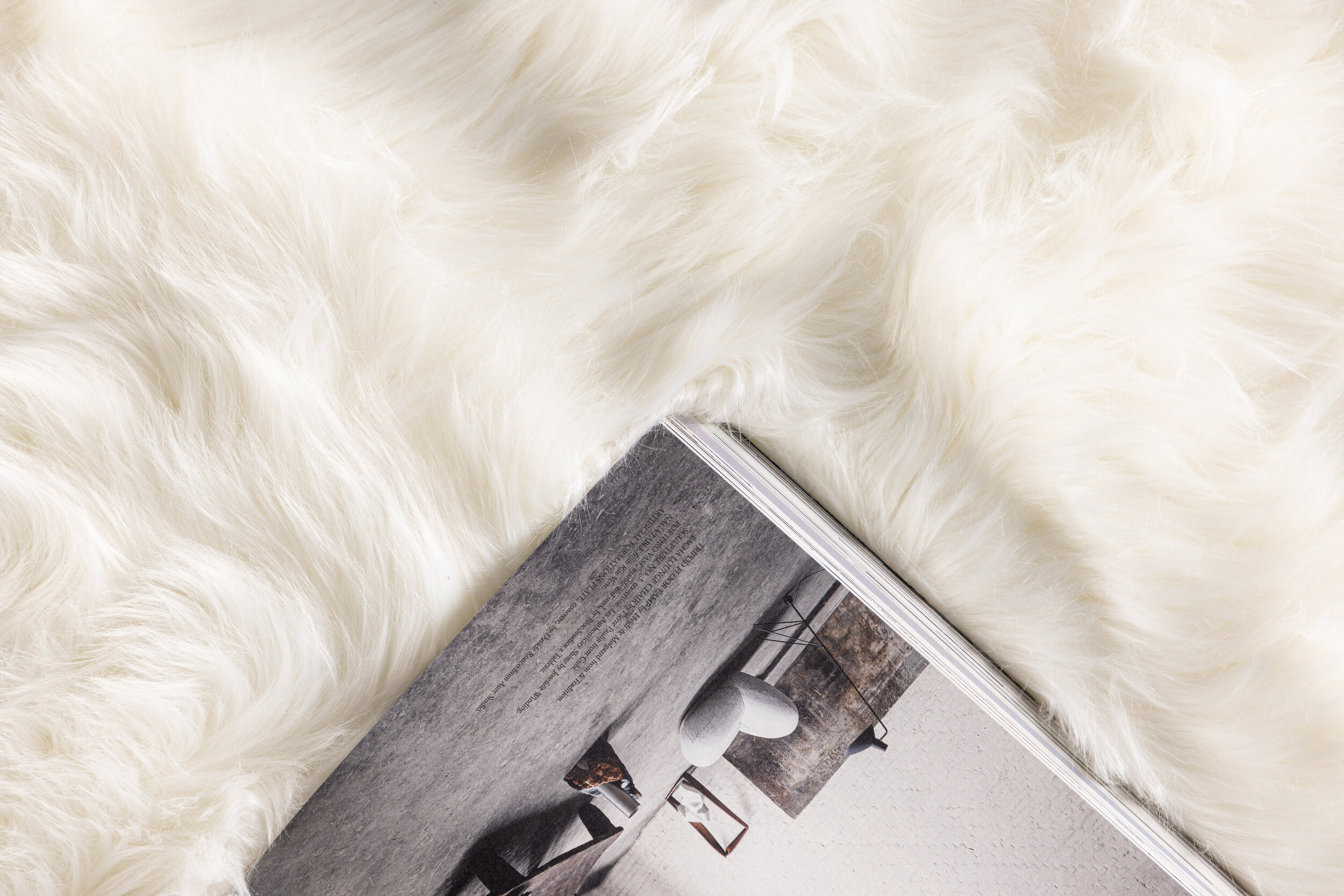 Nohr Vloerkleed 'Alexes' Fake Fur, 160 x 230cm, kleur Wit