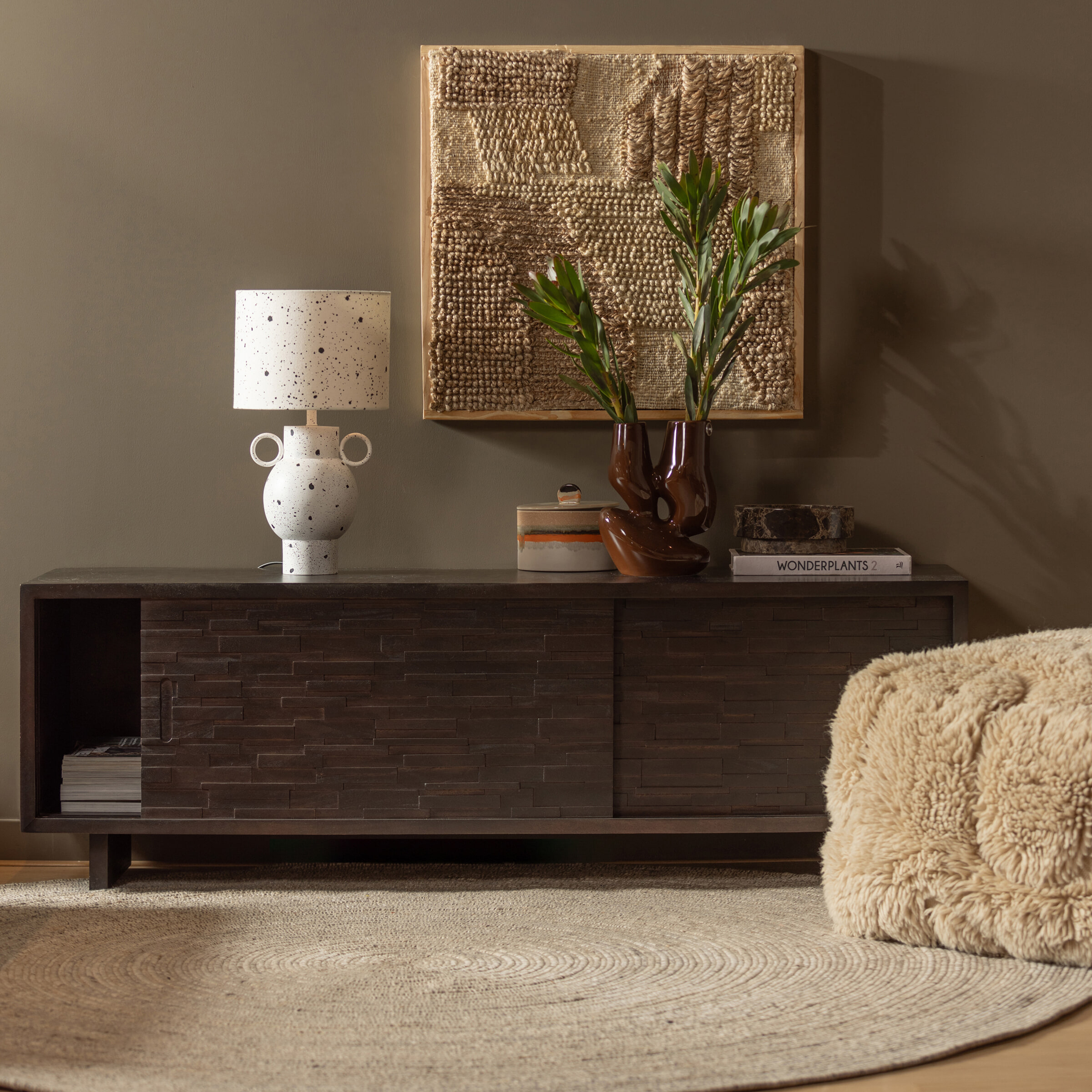 WOOOD Rond Vloerkleed 'Utopia' Wol, 200cm