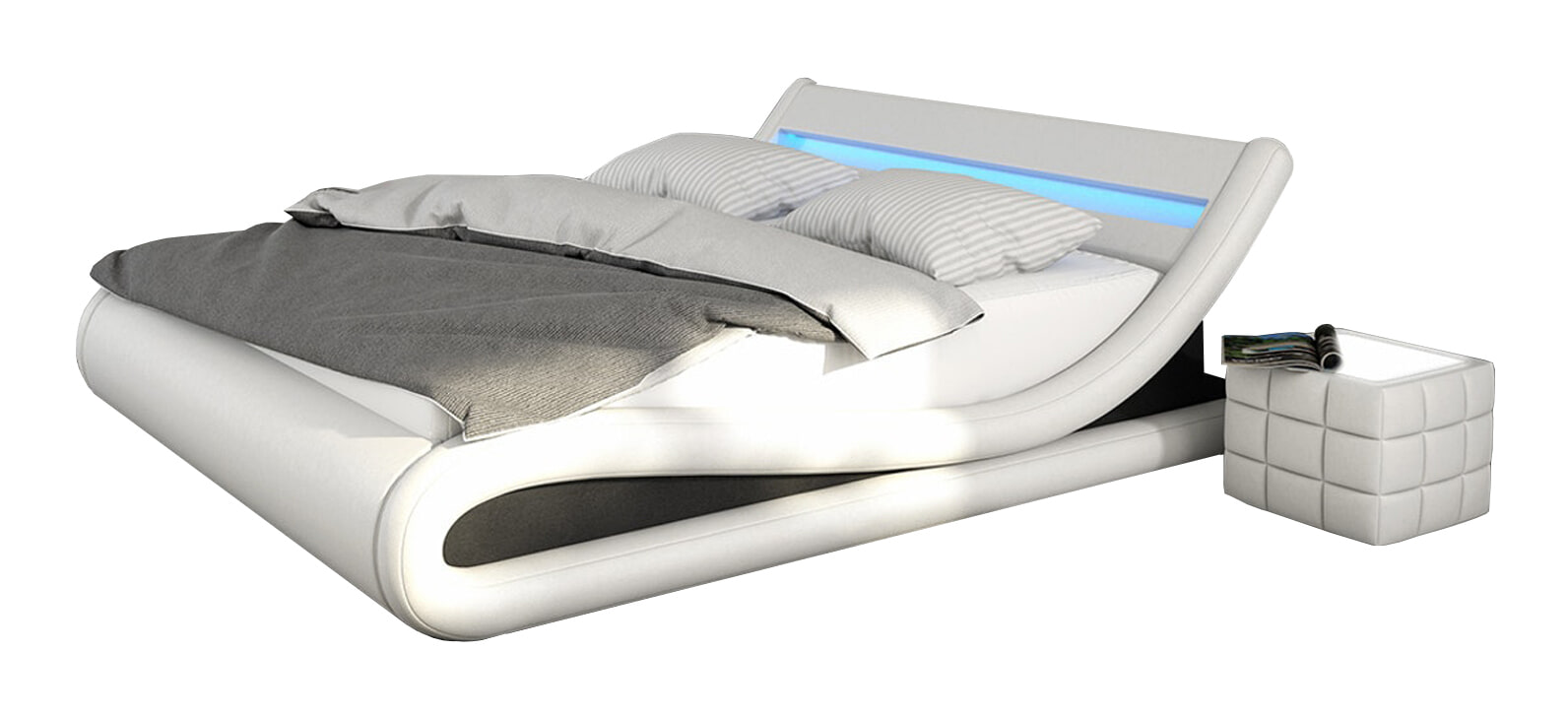 Artistiq Bed 'Sherri' 140 x 200cm, kleur Zwart/Wit Artistiq Bed 'Sherri' 140 x 200cm, kleur Zwart/Wit