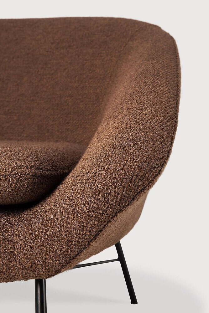 Ethnicraft Fauteuil 'Barrow' Structuurstof, kleur Koper