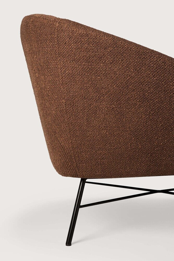 Ethnicraft Fauteuil 'Barrow' Structuurstof, kleur Koper