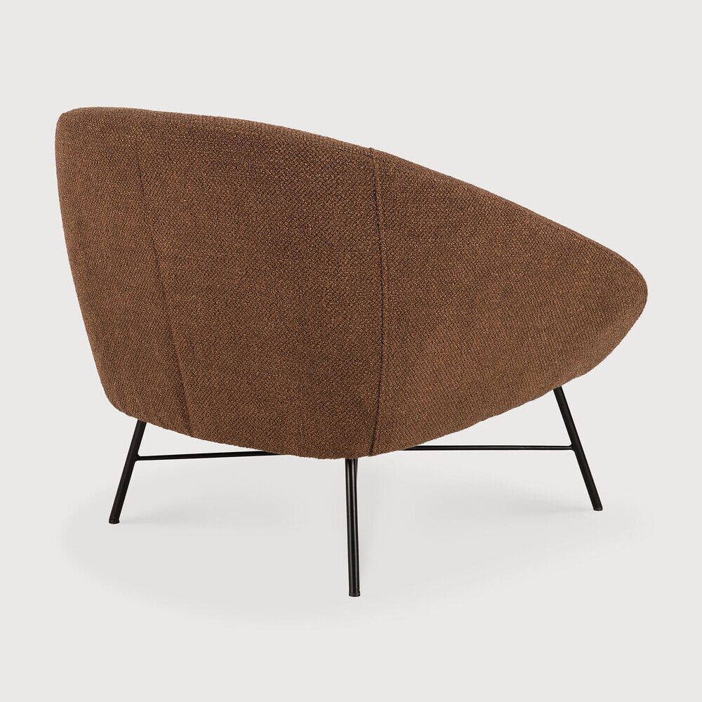 Ethnicraft Fauteuil 'Barrow' Structuurstof, kleur Koper