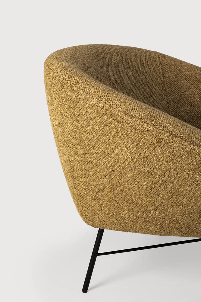 Ethnicraft Fauteuil 'Barrow' Structuurstof, kleur Ginger