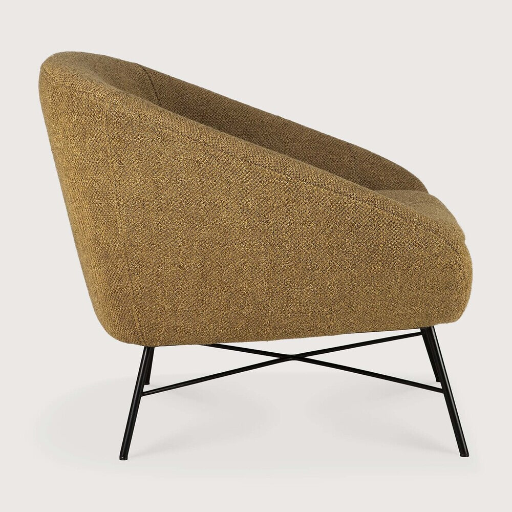 Ethnicraft Fauteuil 'Barrow' Structuurstof, kleur Ginger