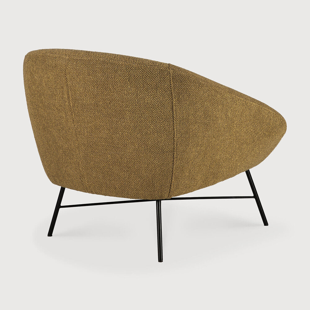 Ethnicraft Fauteuil 'Barrow' Structuurstof, kleur Ginger