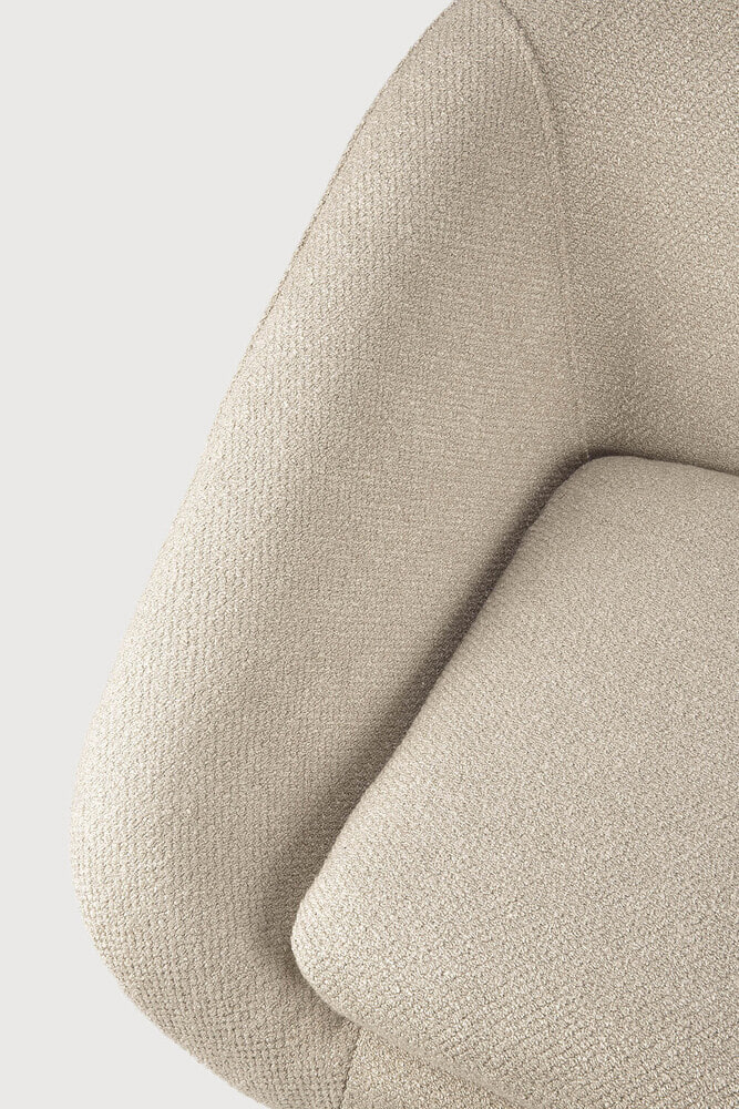 Ethnicraft Fauteuil 'Barrow' Structuurstof, kleur Off White