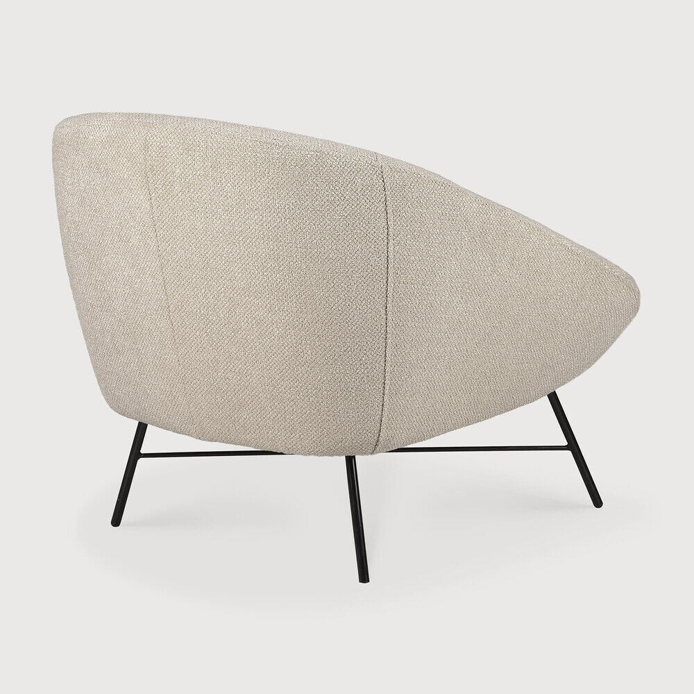 Ethnicraft Fauteuil 'Barrow' Structuurstof, kleur Off White