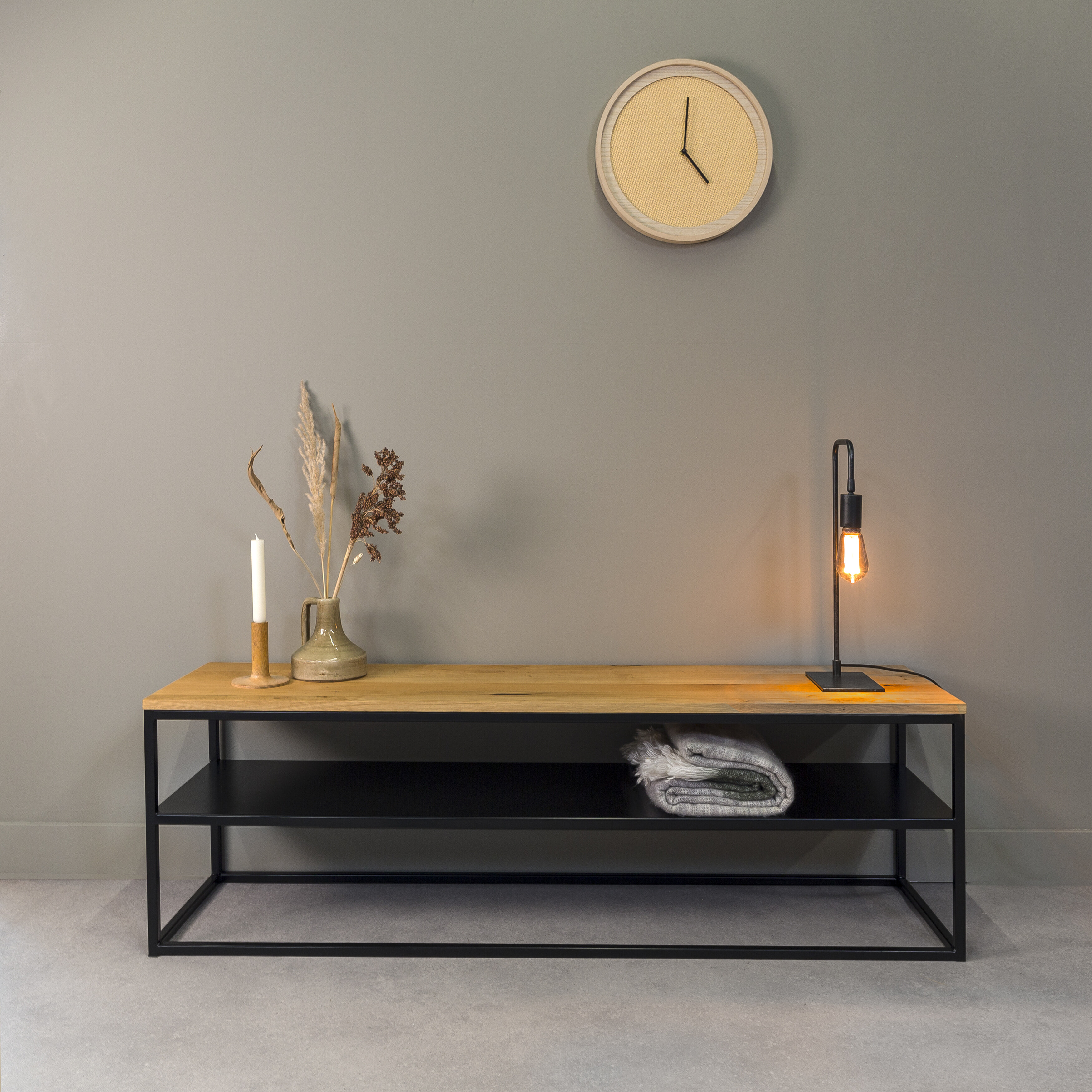 BASE TV-meubel 'Devon' 160cm, kleur Naturel BASE TV-meubel 'Devon' 160cm, kleur Naturel