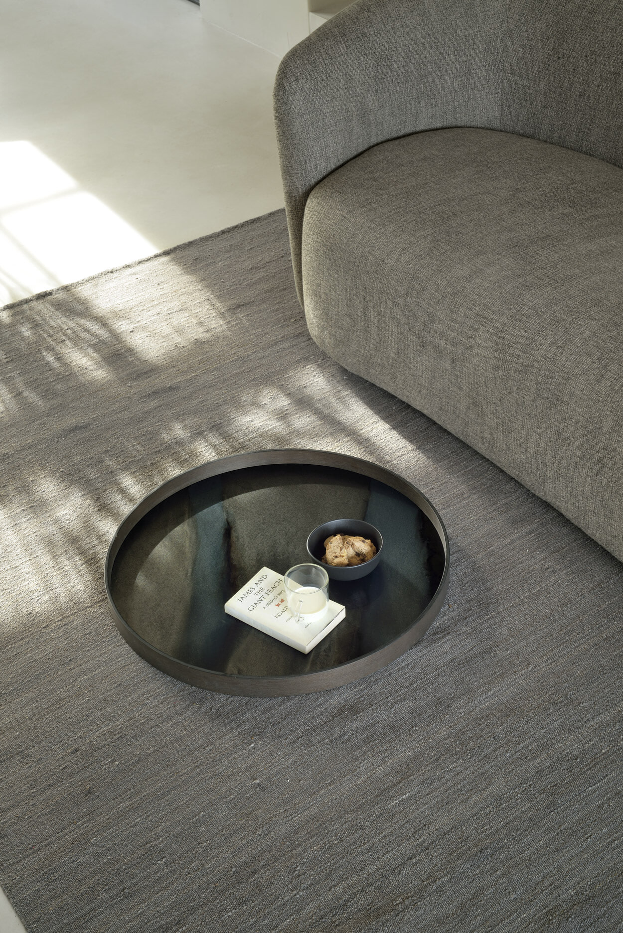 Ethnicraft 3-zits Bank 'Ellipse' Geweven stof, kleur Ash
