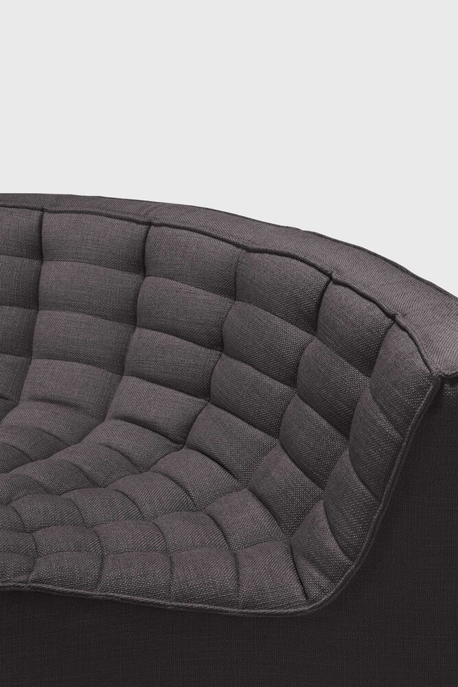 Ethnicraft Modulaire Bank 'N701' 90° Rond Hoekelement, kleur Donkergrijs