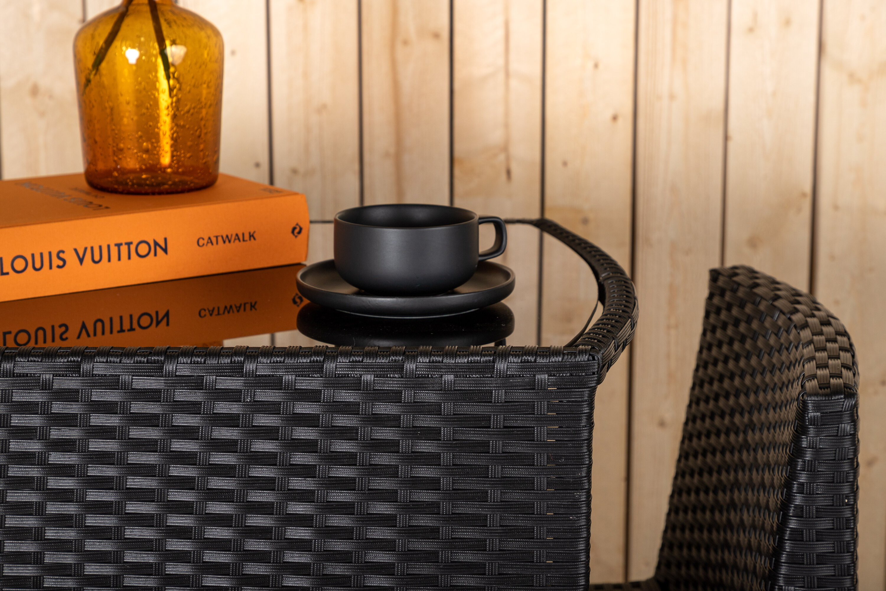 Nohr Bistroset 'Daneisha' Wicker, kleur Zwart