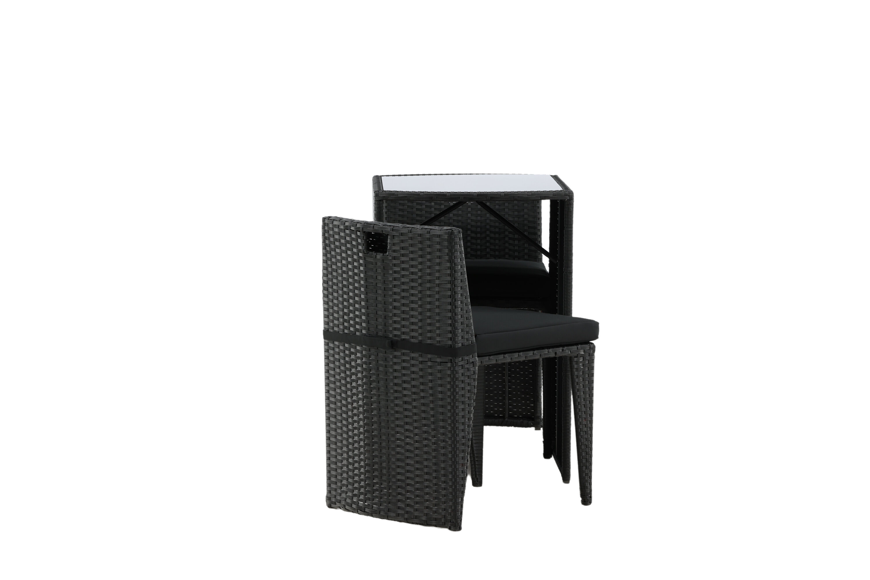 Nohr Bistroset 'Daneisha' Wicker, kleur Zwart