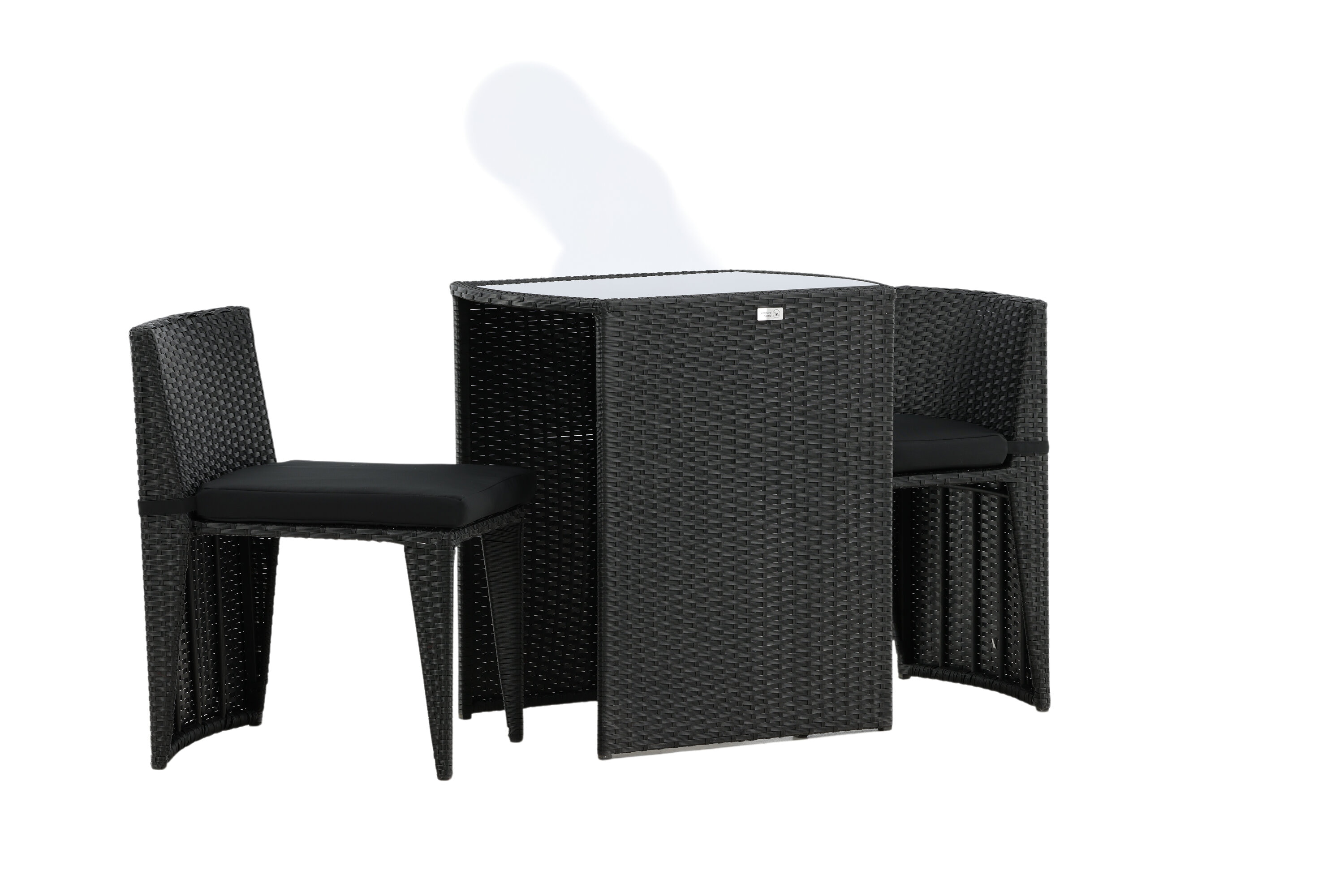 Nohr Bistroset 'Daneisha' Wicker, kleur Zwart