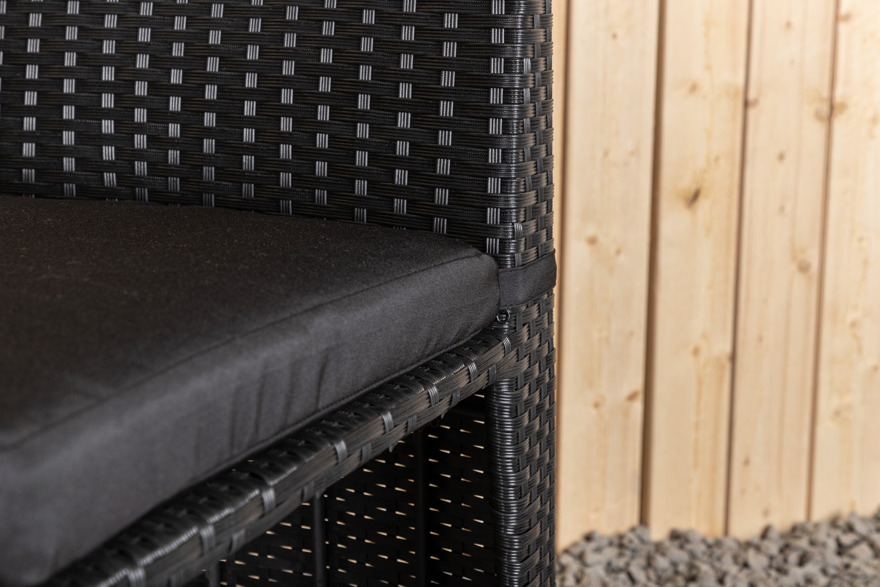 Nohr Bistroset 'Daneisha' Wicker, kleur Zwart