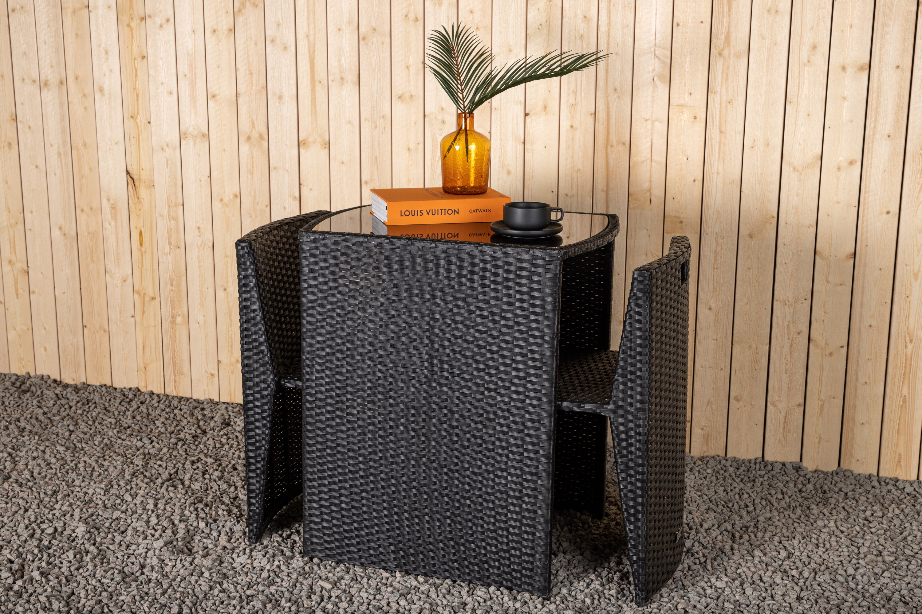 Nohr Bistroset 'Daneisha' Wicker, kleur Zwart