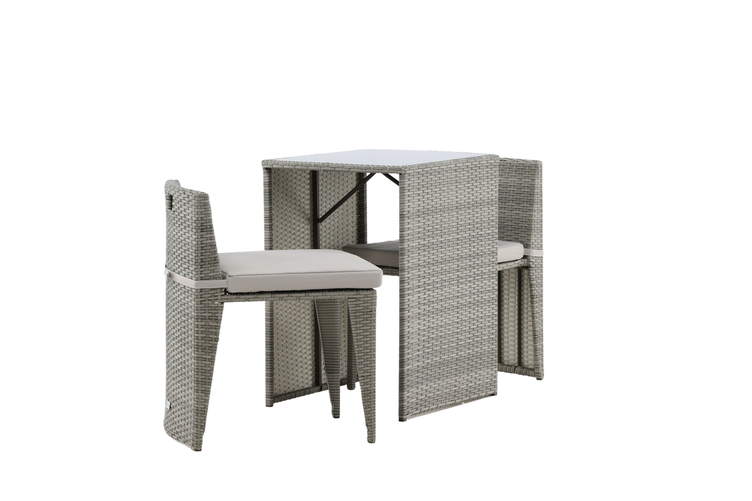 Nohr Bistroset 'Daneisha' Wicker, kleur Grijs