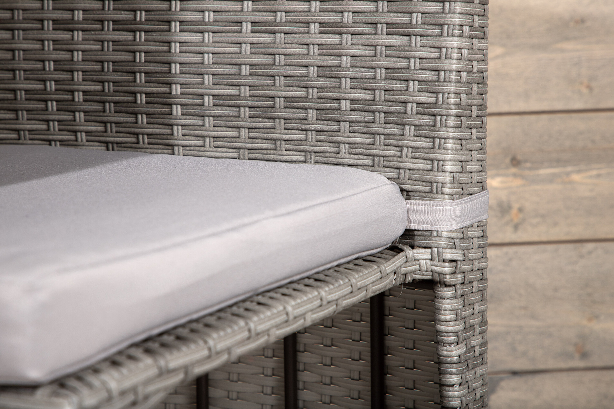 Nohr Bistroset 'Daneisha' Wicker, kleur Grijs
