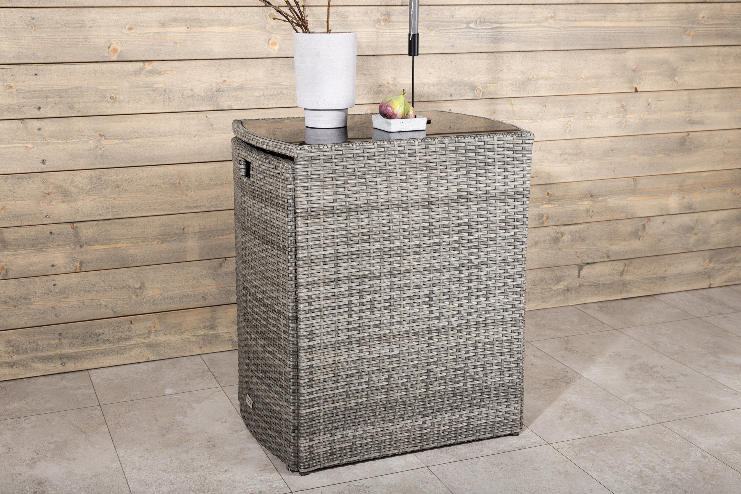 Nohr Bistroset 'Daneisha' Wicker, kleur Grijs