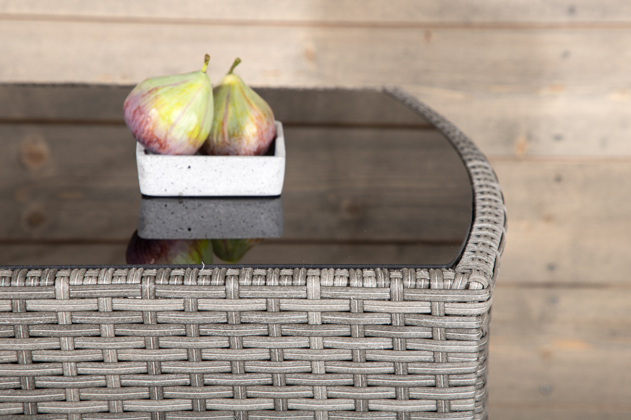 Nohr Bistroset 'Daneisha' Wicker, kleur Grijs