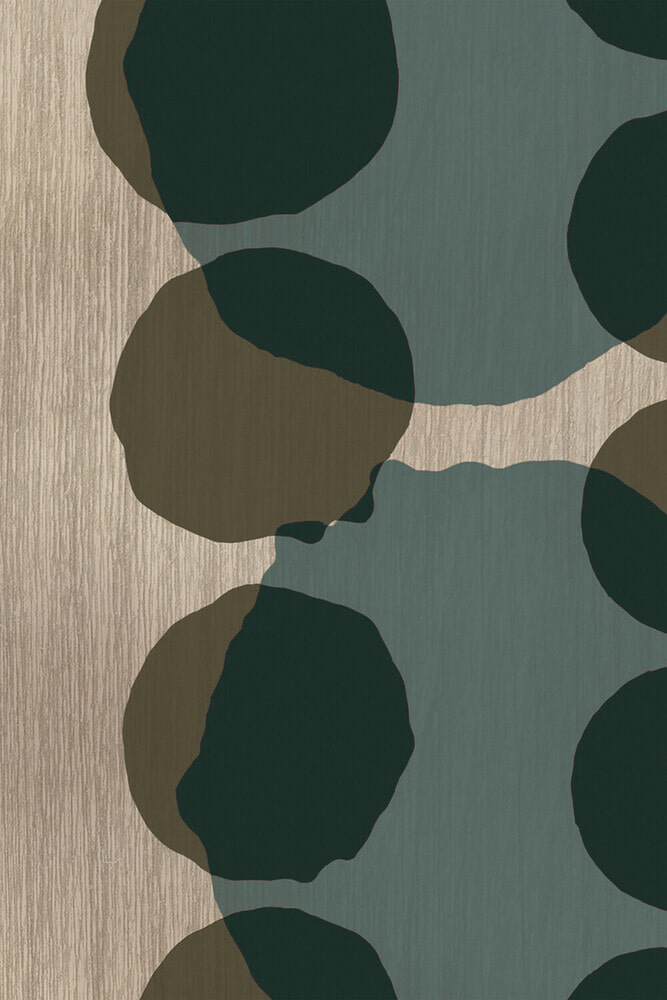 Ethnicraft Rond Dienblad 'Layered Dots' 61cm, kleur Slate