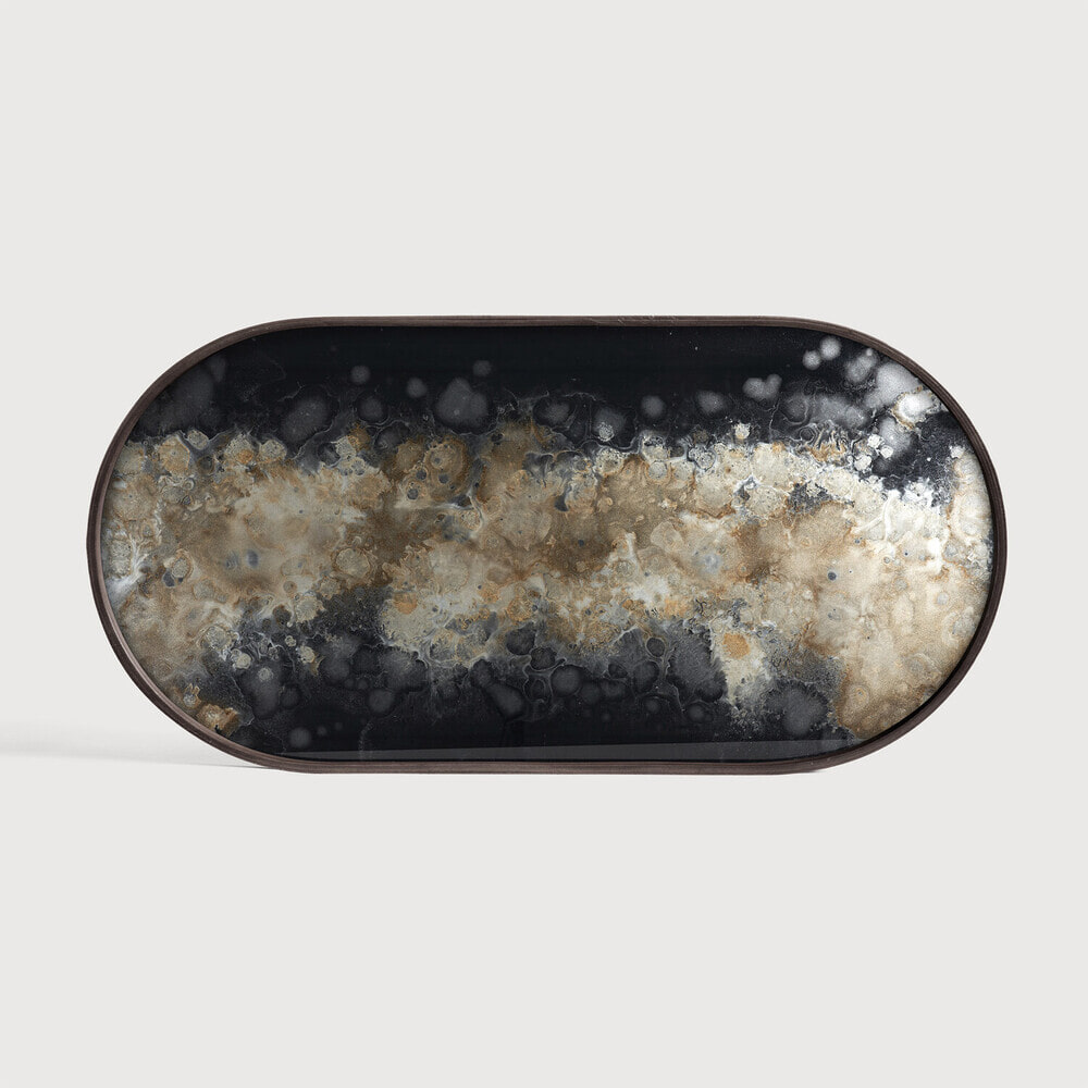 Ethnicraft Ovaal Dienblad Organic 71 x 36cm - Zwart