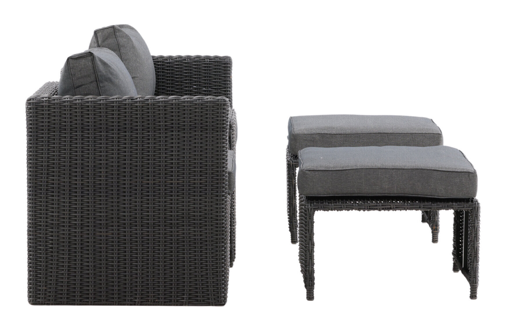 Nohr Loungeset 'Valari' 2 loungestoelen, hockers en tafel