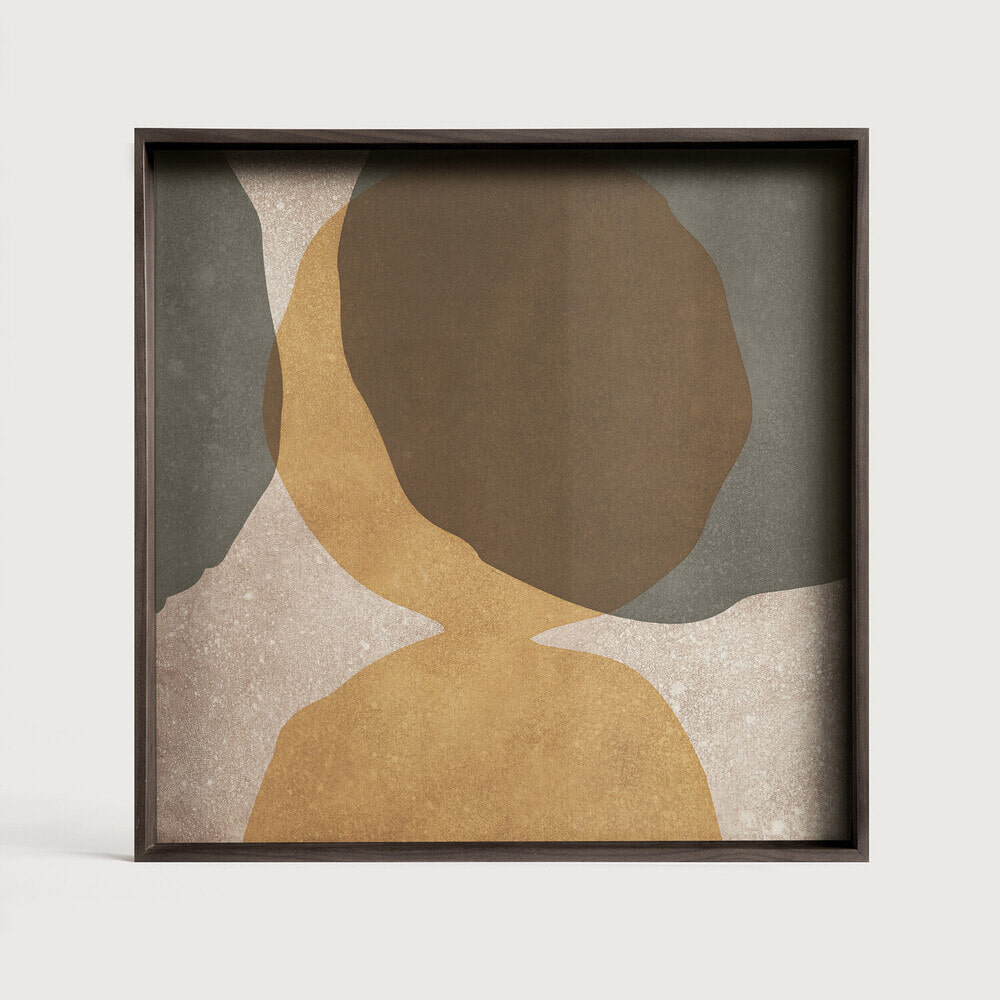 Ethnicraft Vierkant Dienblad Overlapping Dots 38 x 38cm - Cinnamon