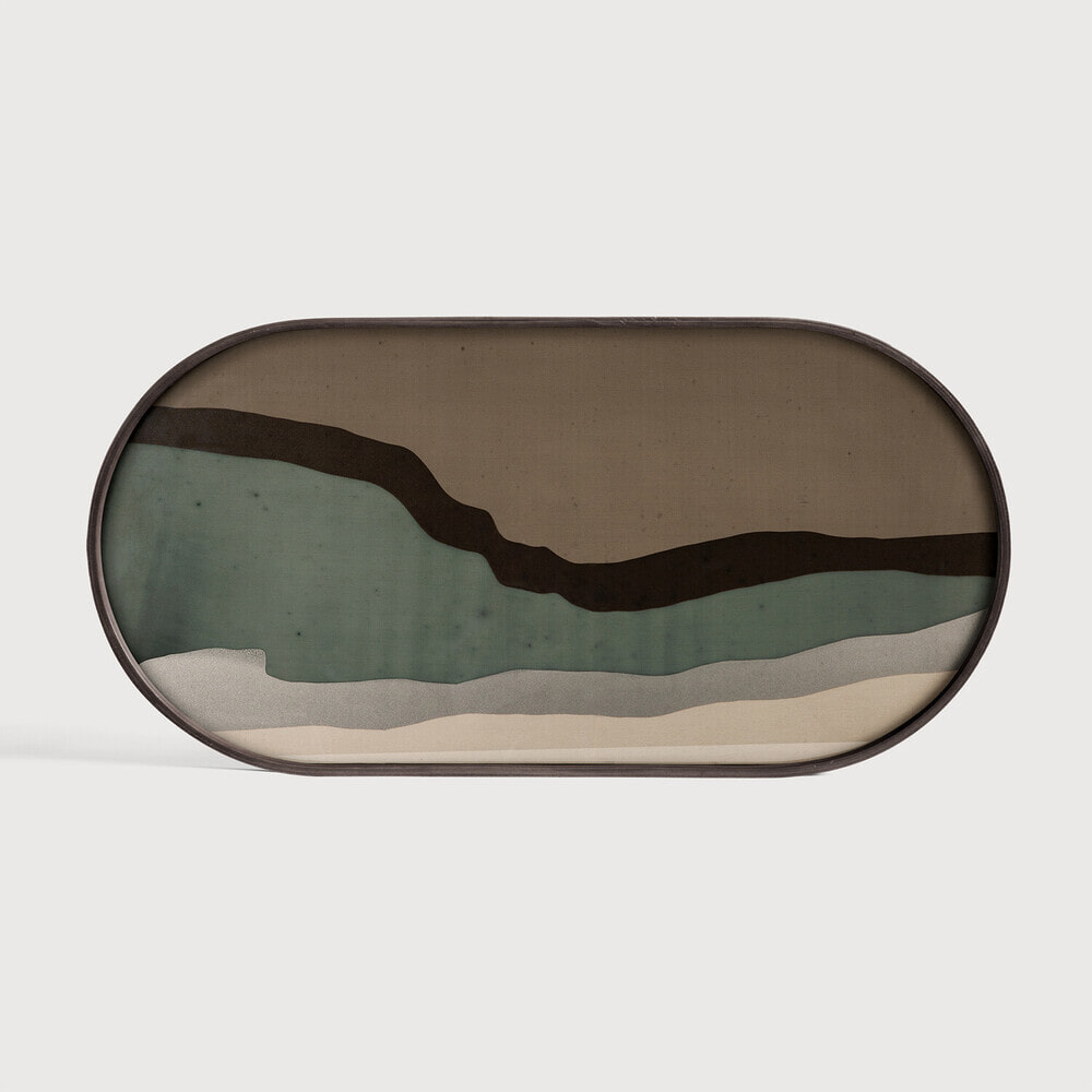 Ethnicraft Ovaal Dienblad Wabi Sabi 71 x 36cm - Graphite