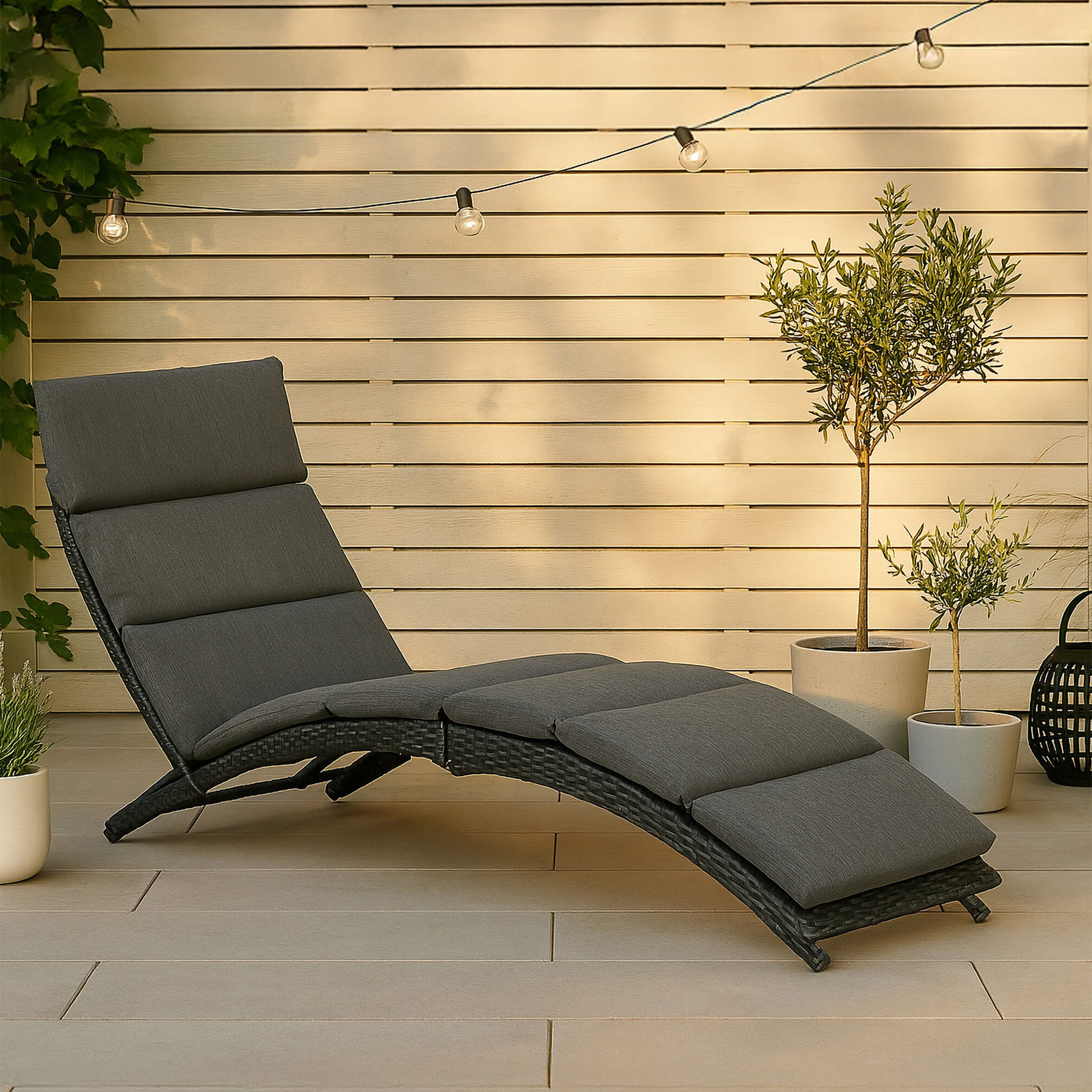 Nohr Ligbed Brinton Wicker - Zwart