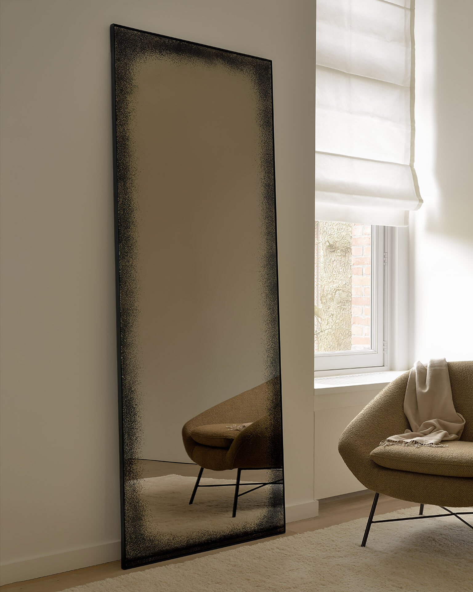 Ethnicraft Spiegel 'Aged' 200 x 80cm, kleur Brons