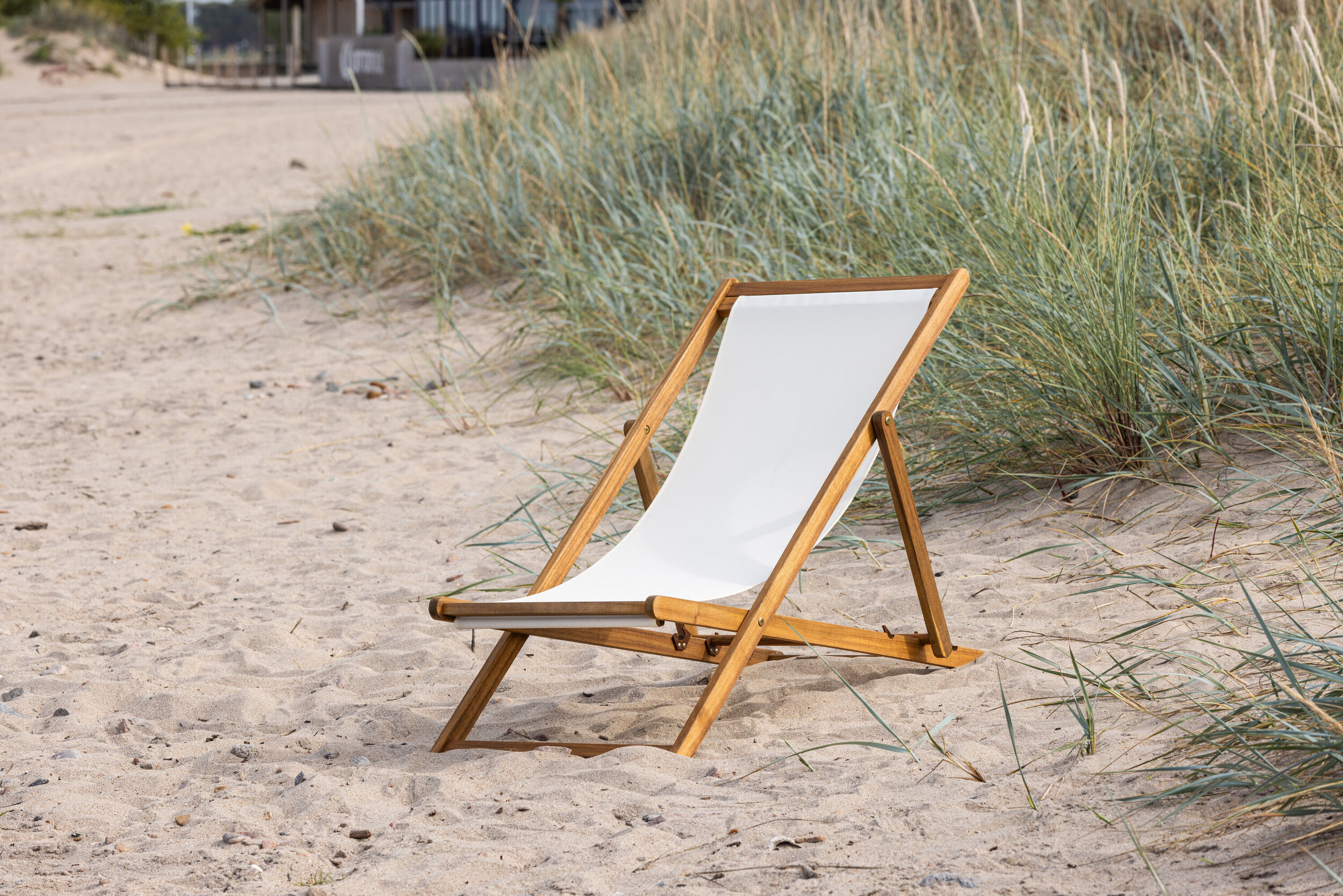 Nohr Loungestoel 'Trevis' Acaciahout, kleur Beige