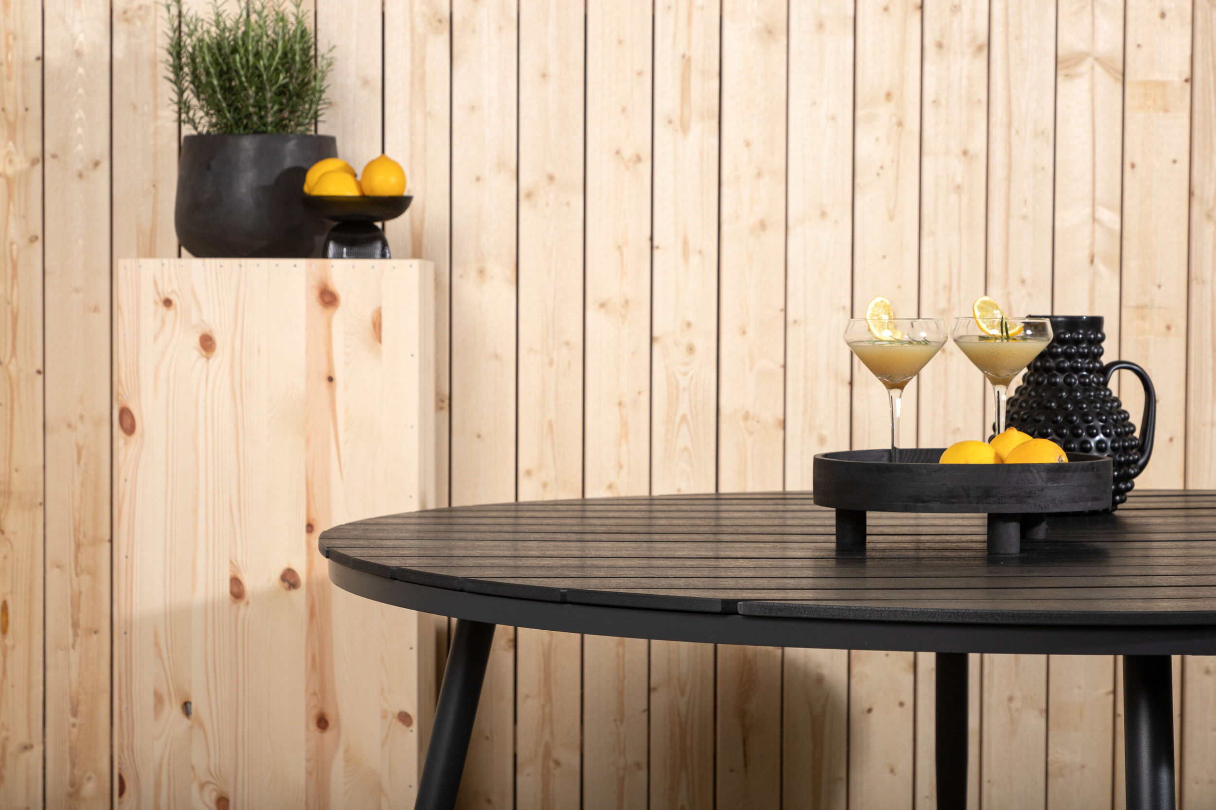 Nohr Ronde Tuintafel 'Erikka' 150cm, kleur Zwart
