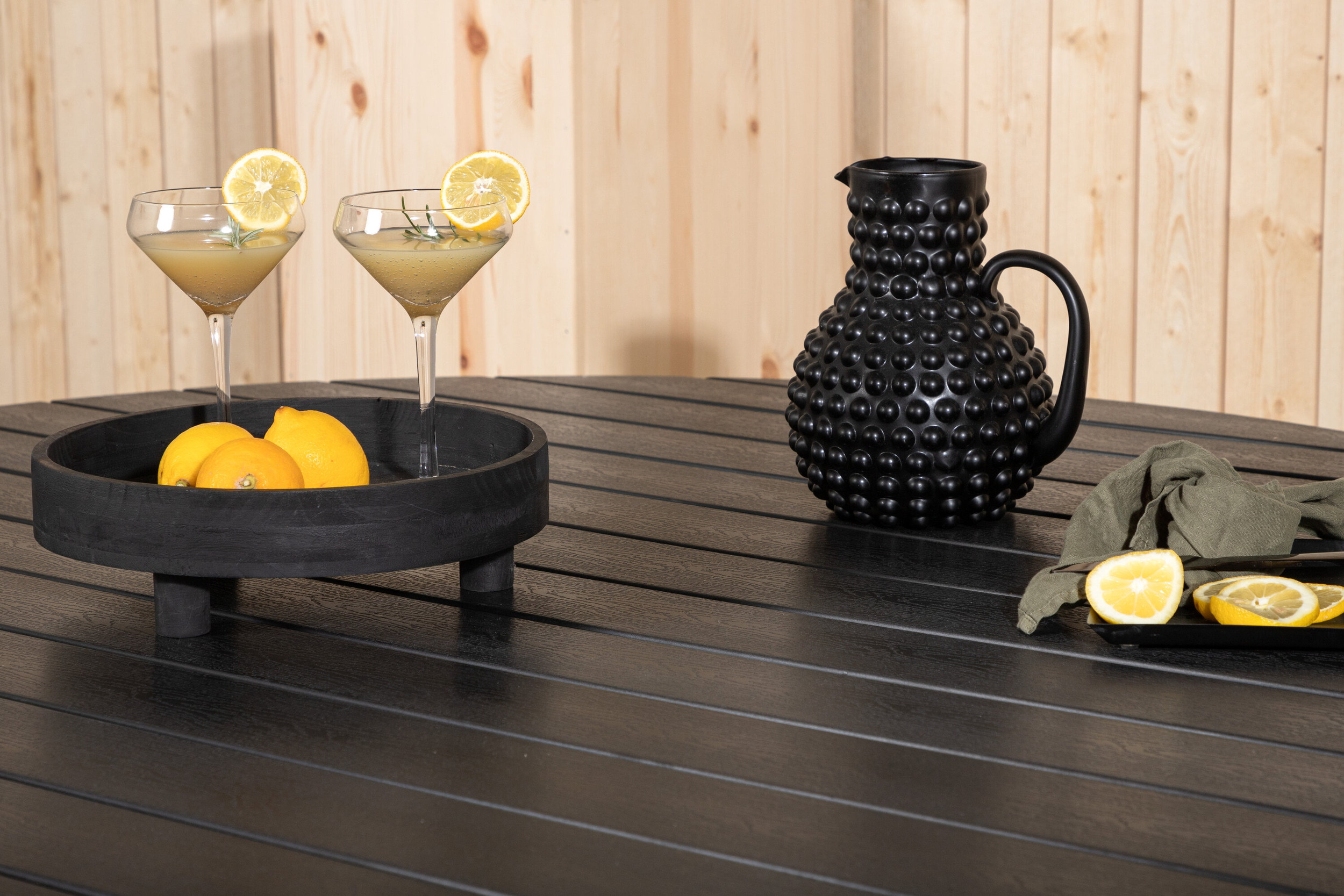 Nohr Ronde Tuintafel 'Erikka' 150cm, kleur Zwart