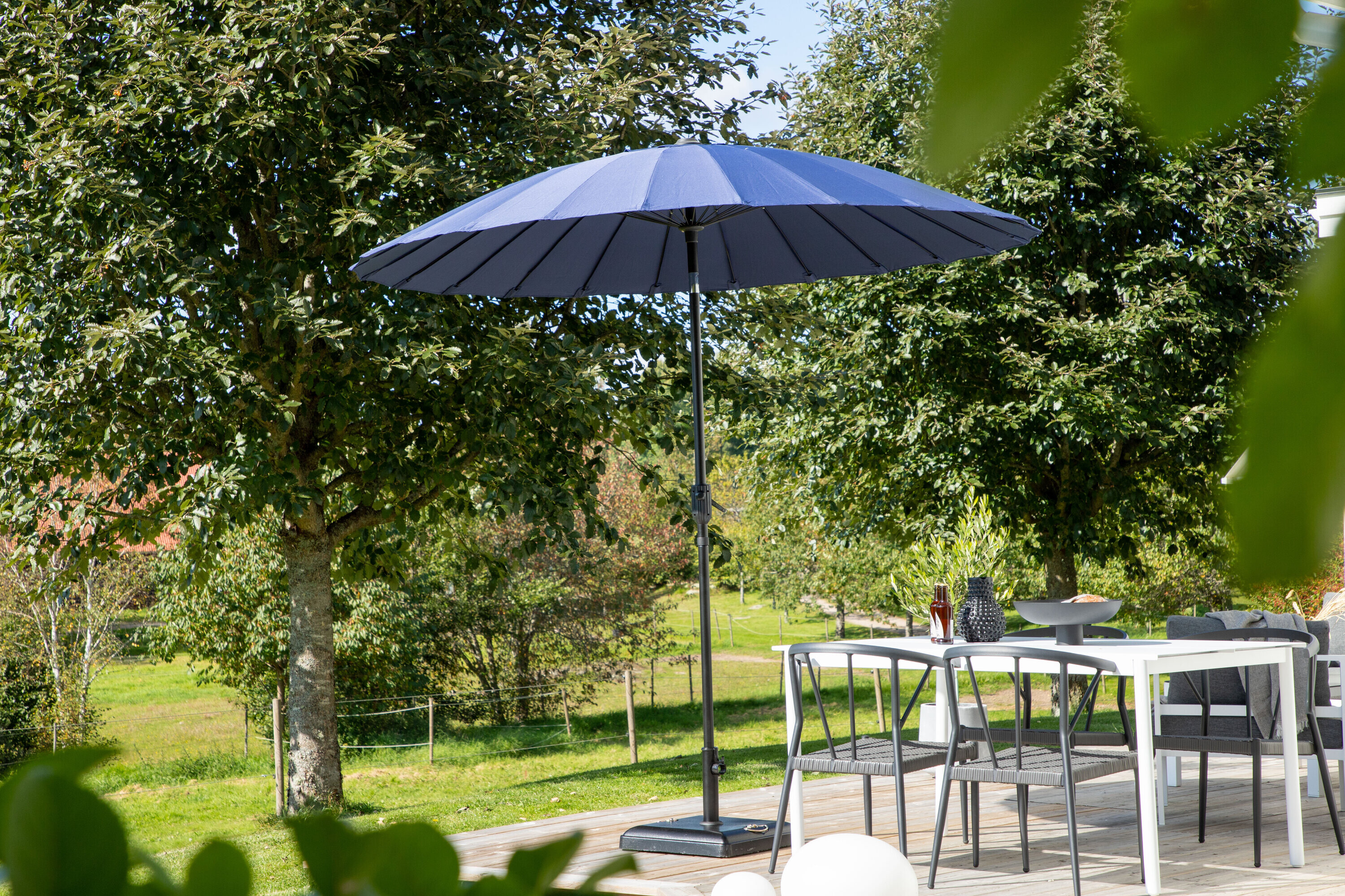 Nohr Parasol 'Karman' 270cm, kleur Blauw