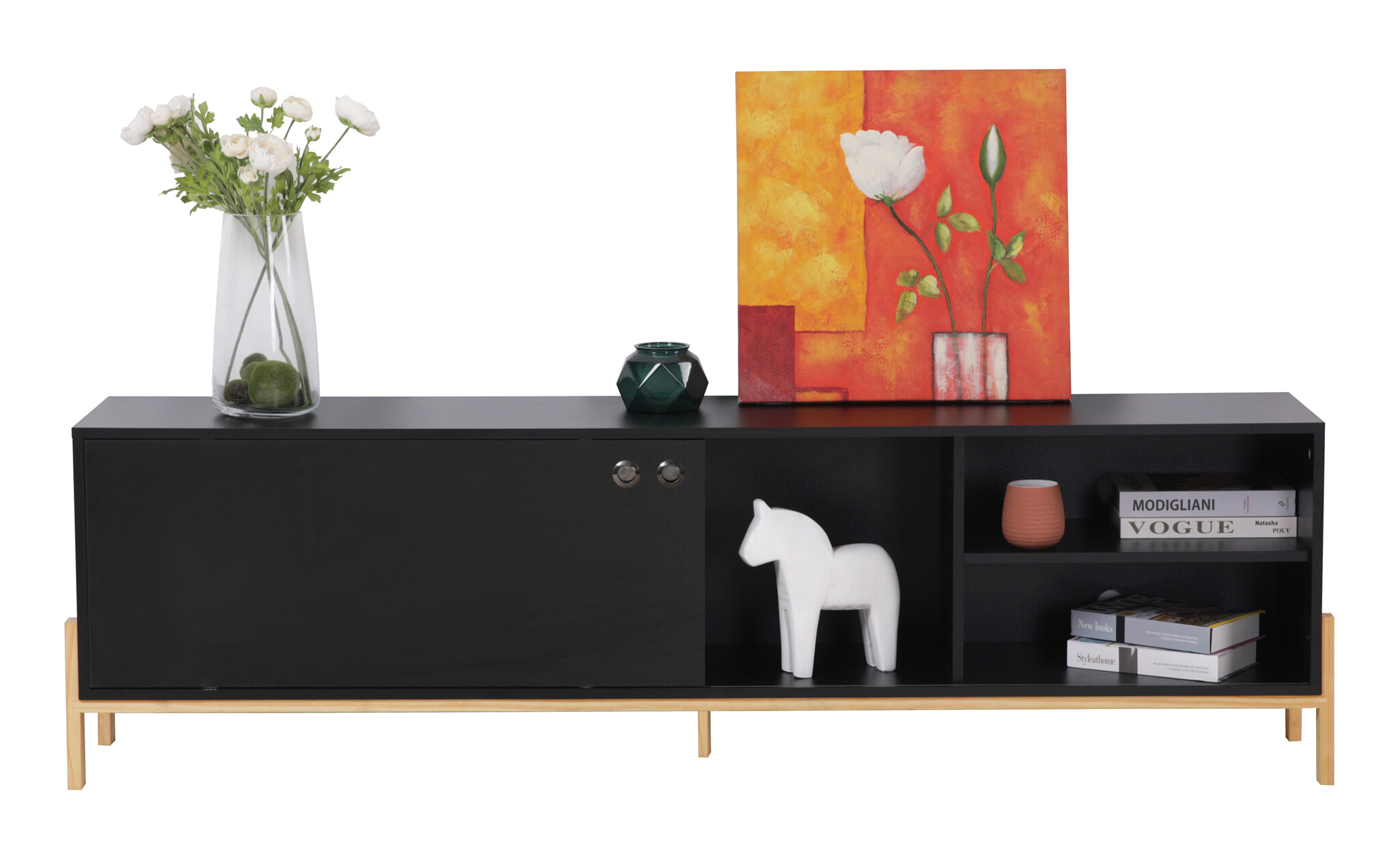 Artistiq TV-meubel 'Franca' 185cm, kleur Zwart