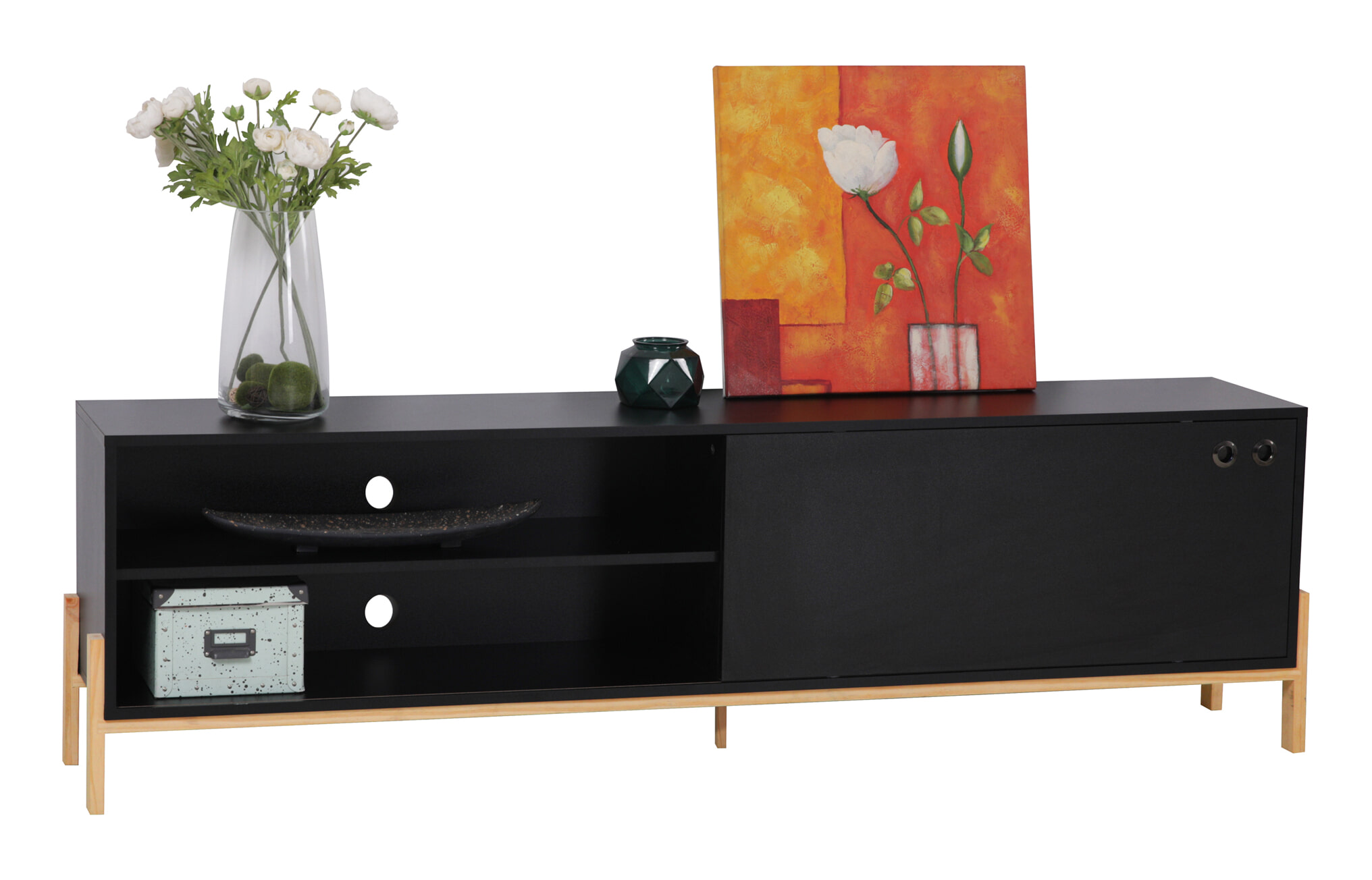 Artistiq TV-meubel 'Franca' 185cm, kleur Zwart