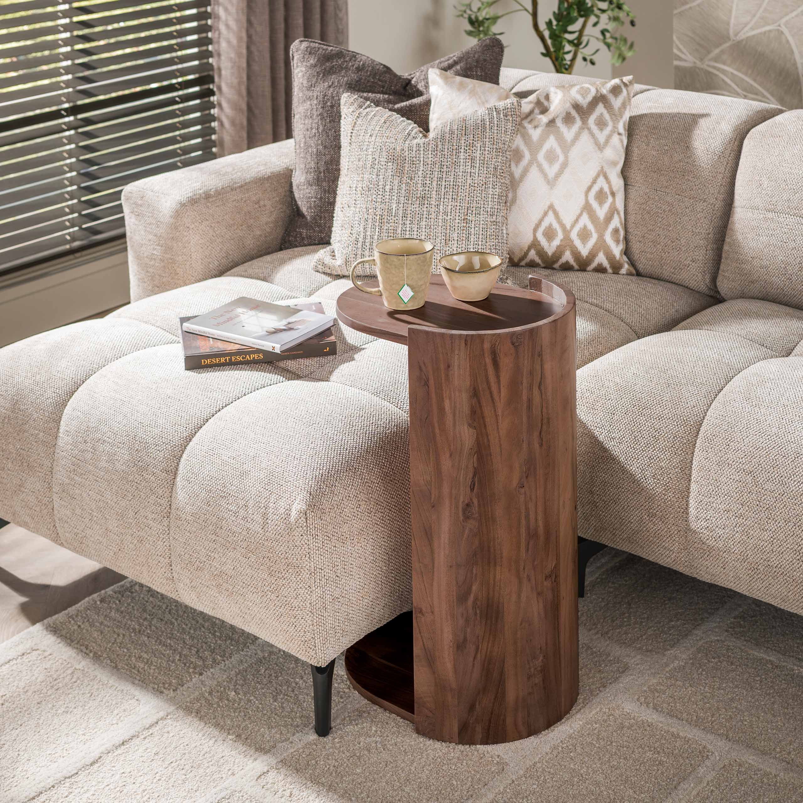 LifestyleFurn Laptoptafel Cato Acaciahout, 42 x 33cm - Bruin