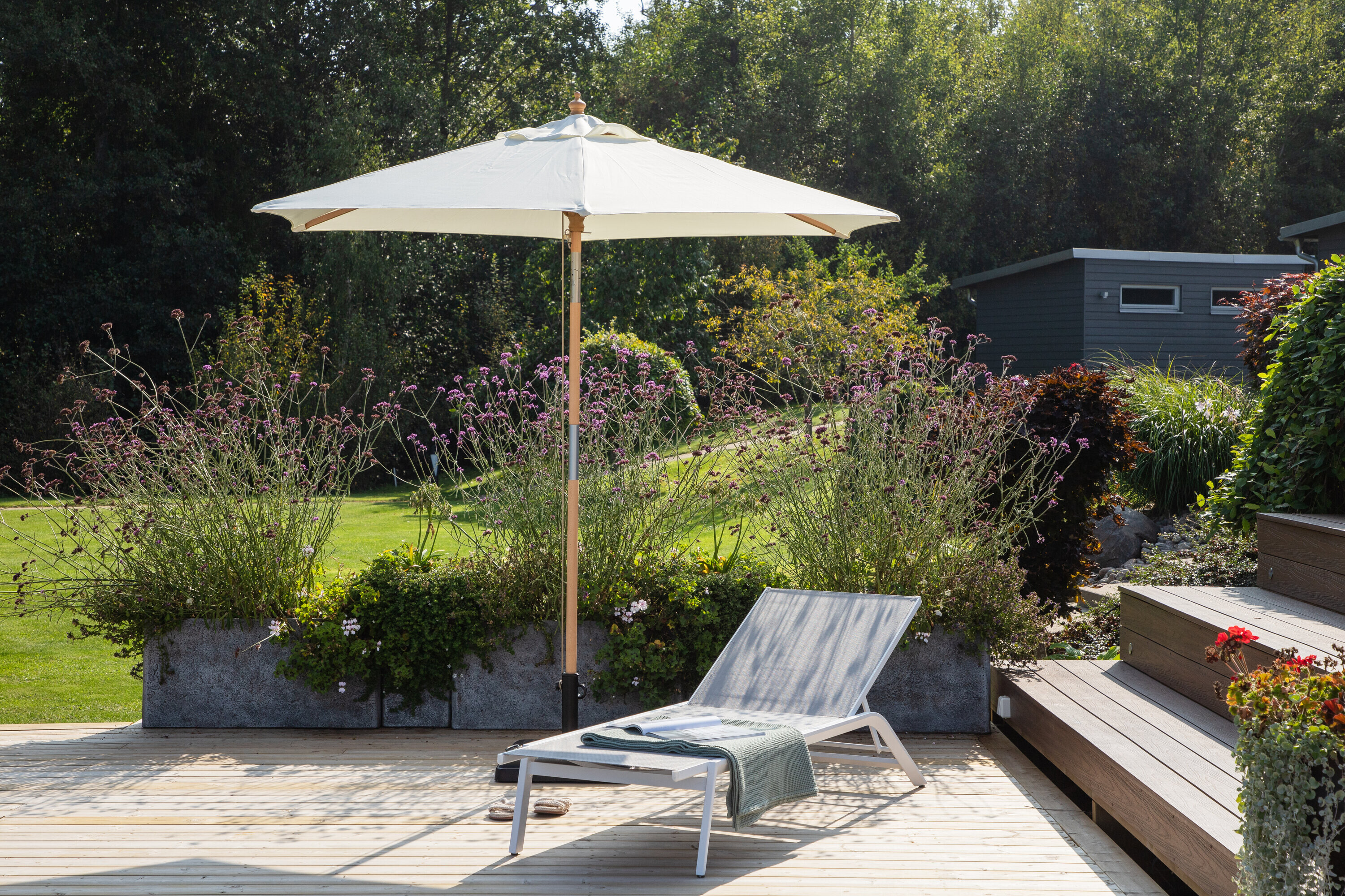 Nohr Kantelbare Parasol Eliu 250 x 250cm - Wit