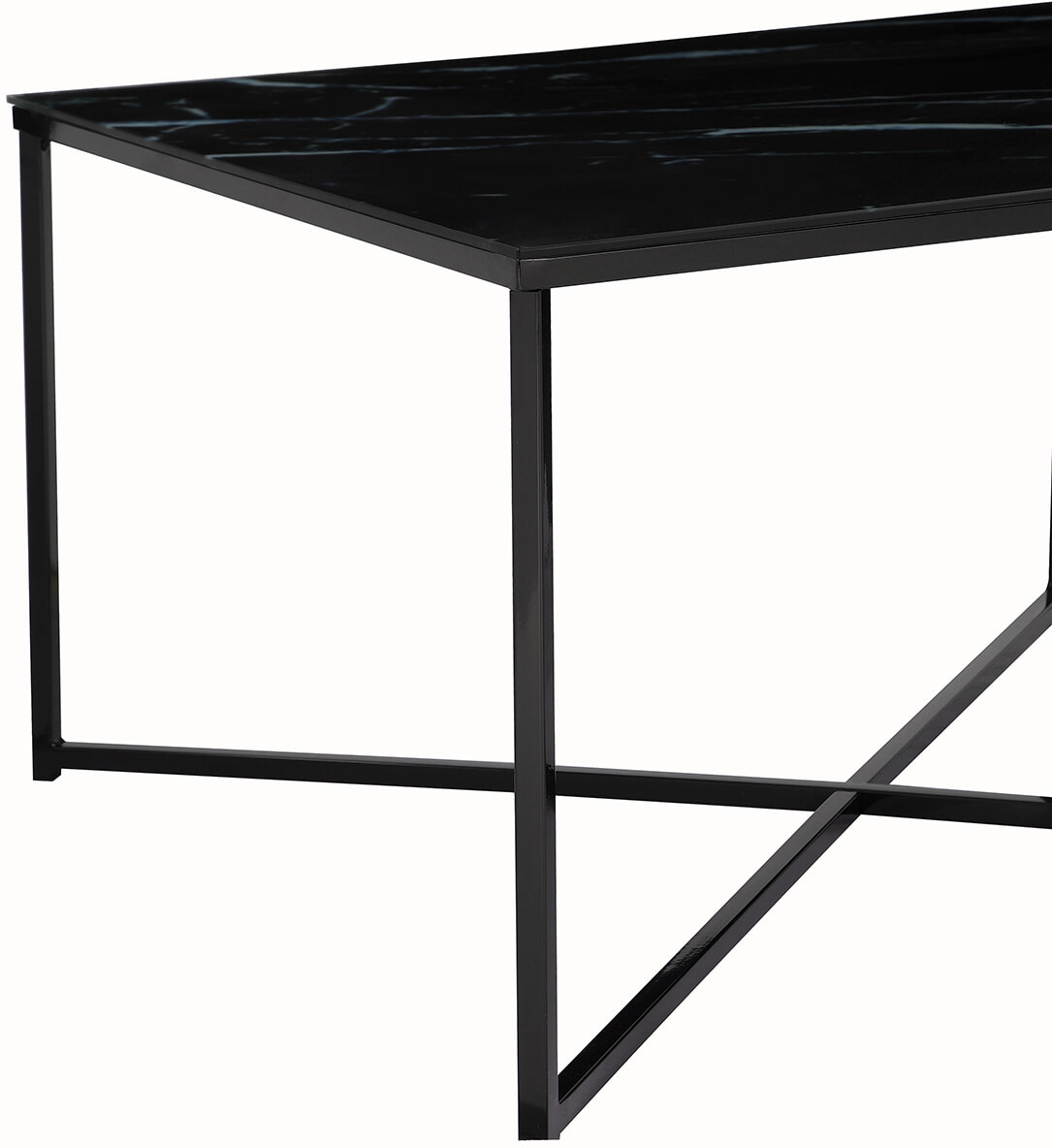 Artistiq Salontafel 'Chloè', 80cm, Marmerlook, kleur Zwart