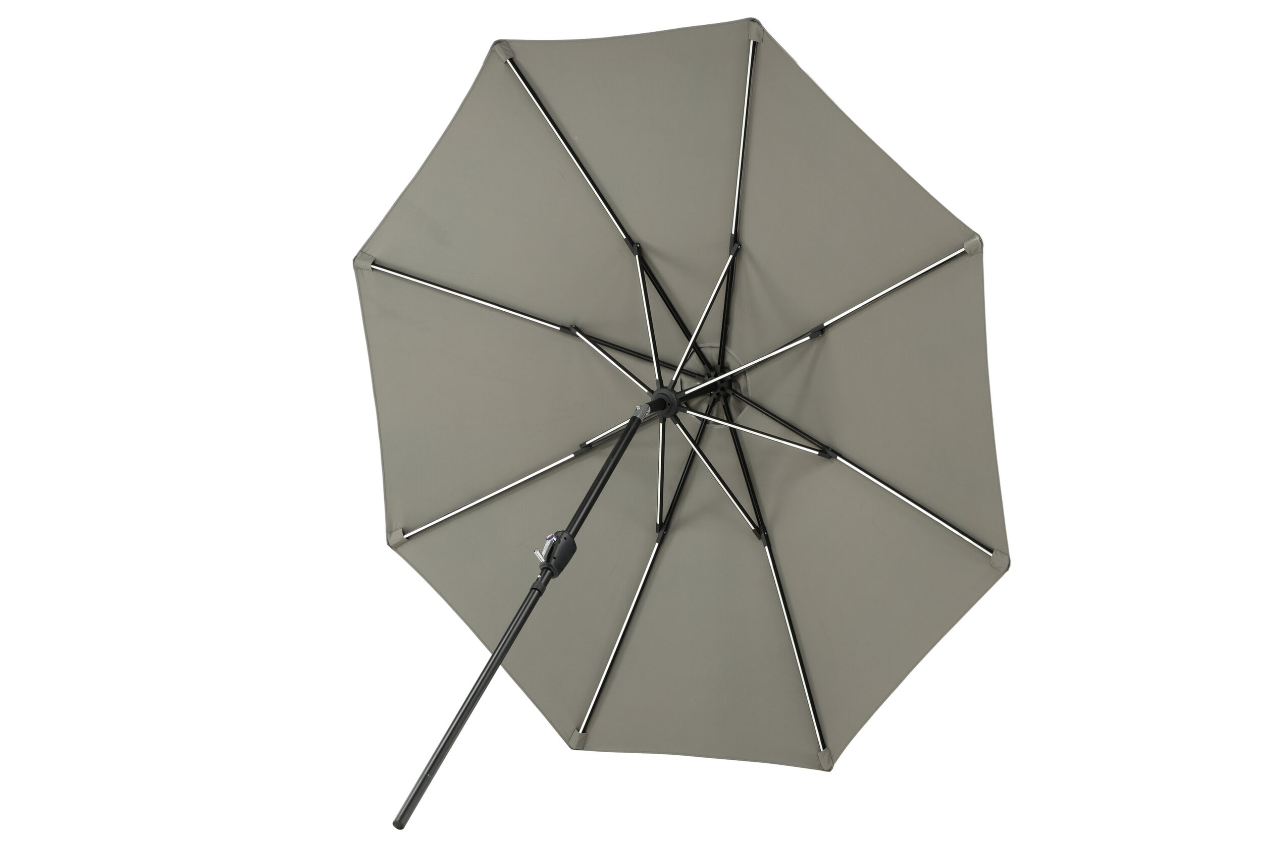 Nohr Parasol 'Bryttany' LED, 270cm, kleur Grijs