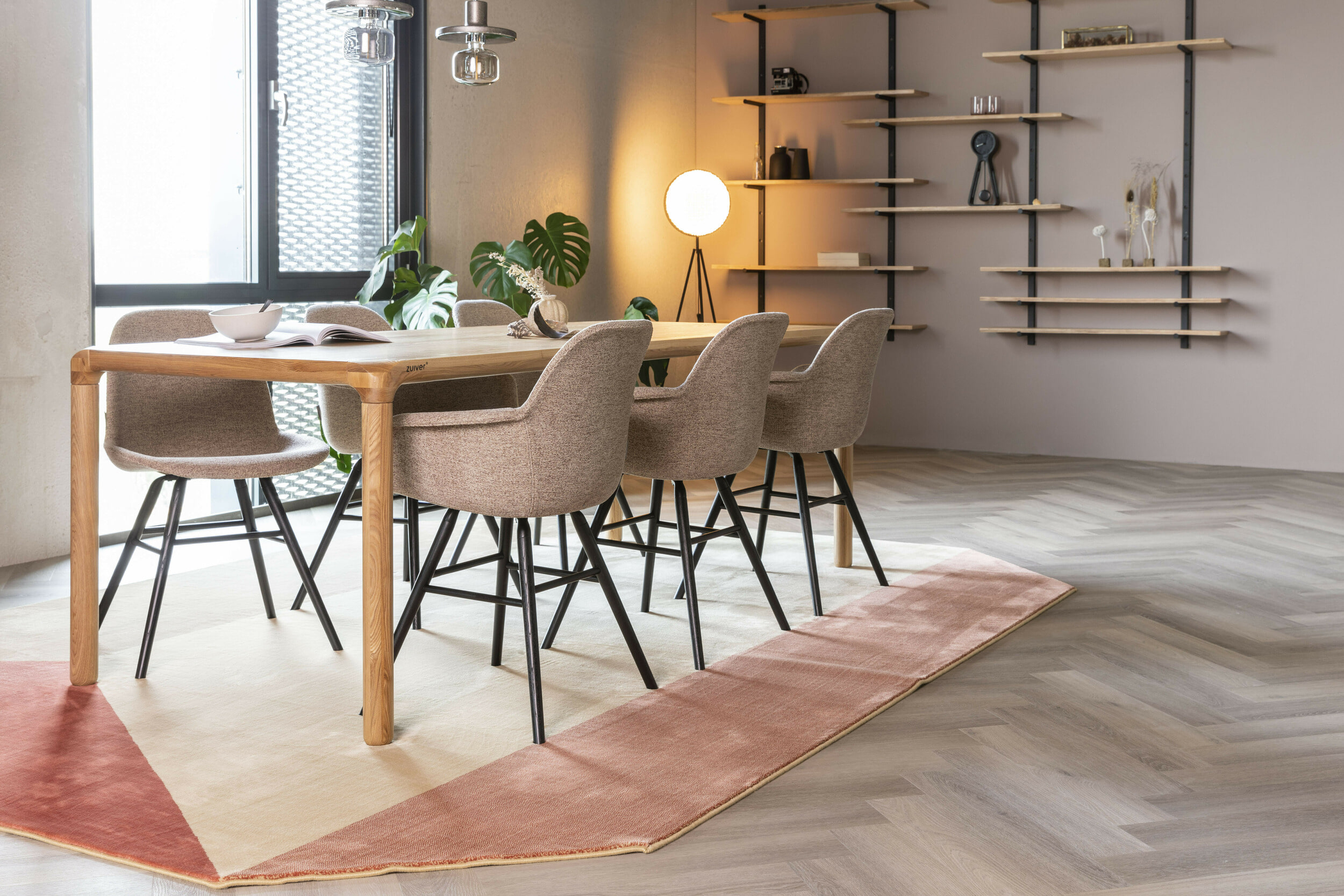 Zuiver Eettafel 'Storm' Essenhout, 220 x 90cm, kleur Naturel
